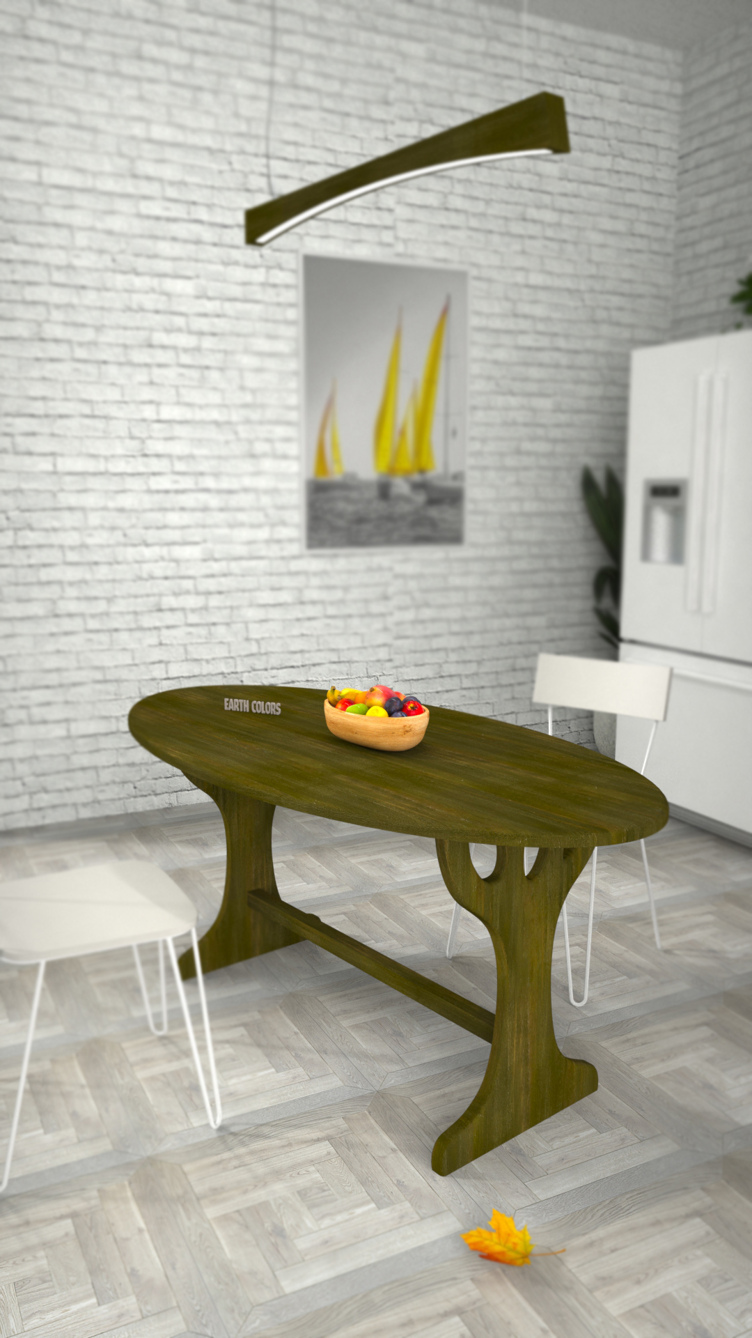 100cm round dining table