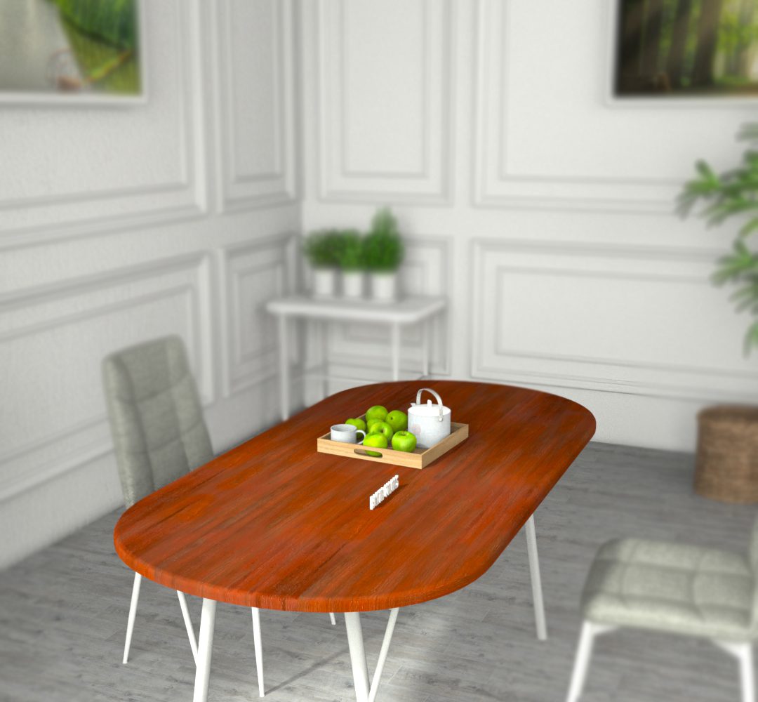 6 person round dining table