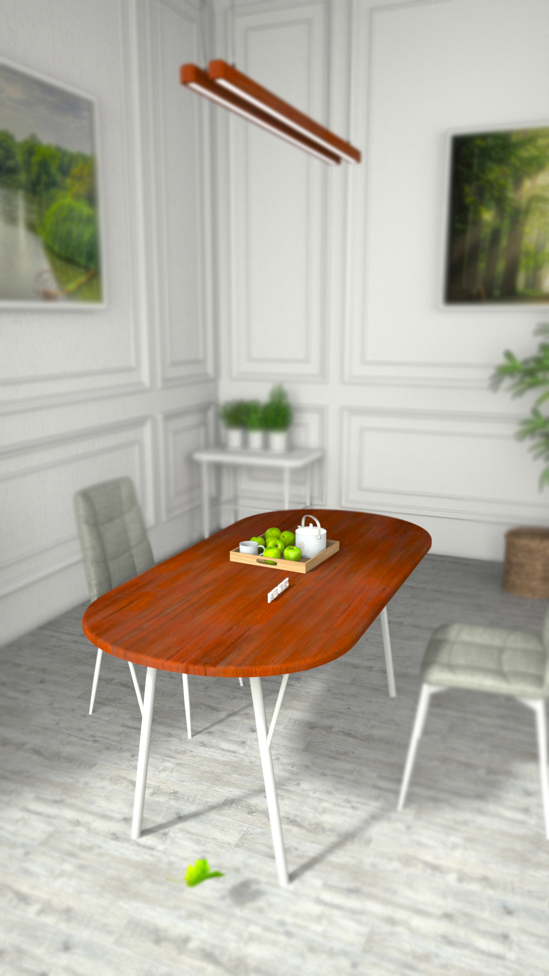 6 person round dining table