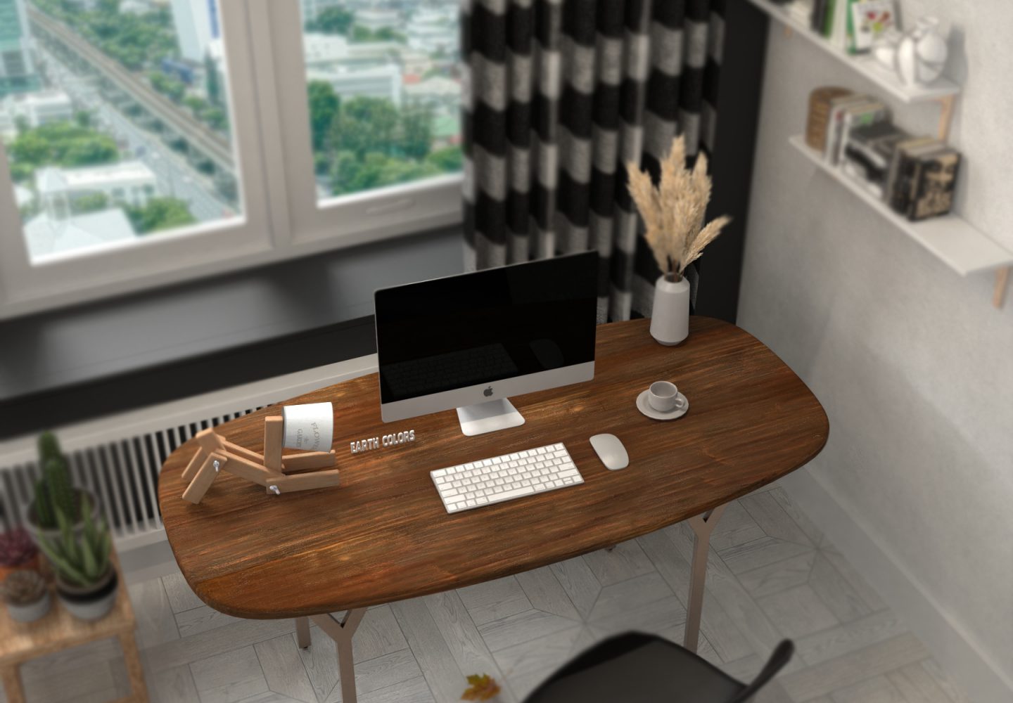 Computer wood desks