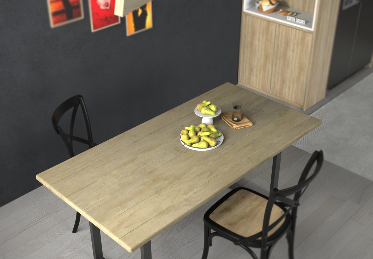 Contemporary round dining table