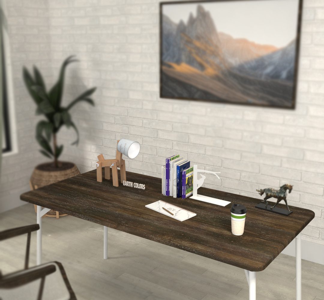 Corner desks with shelves