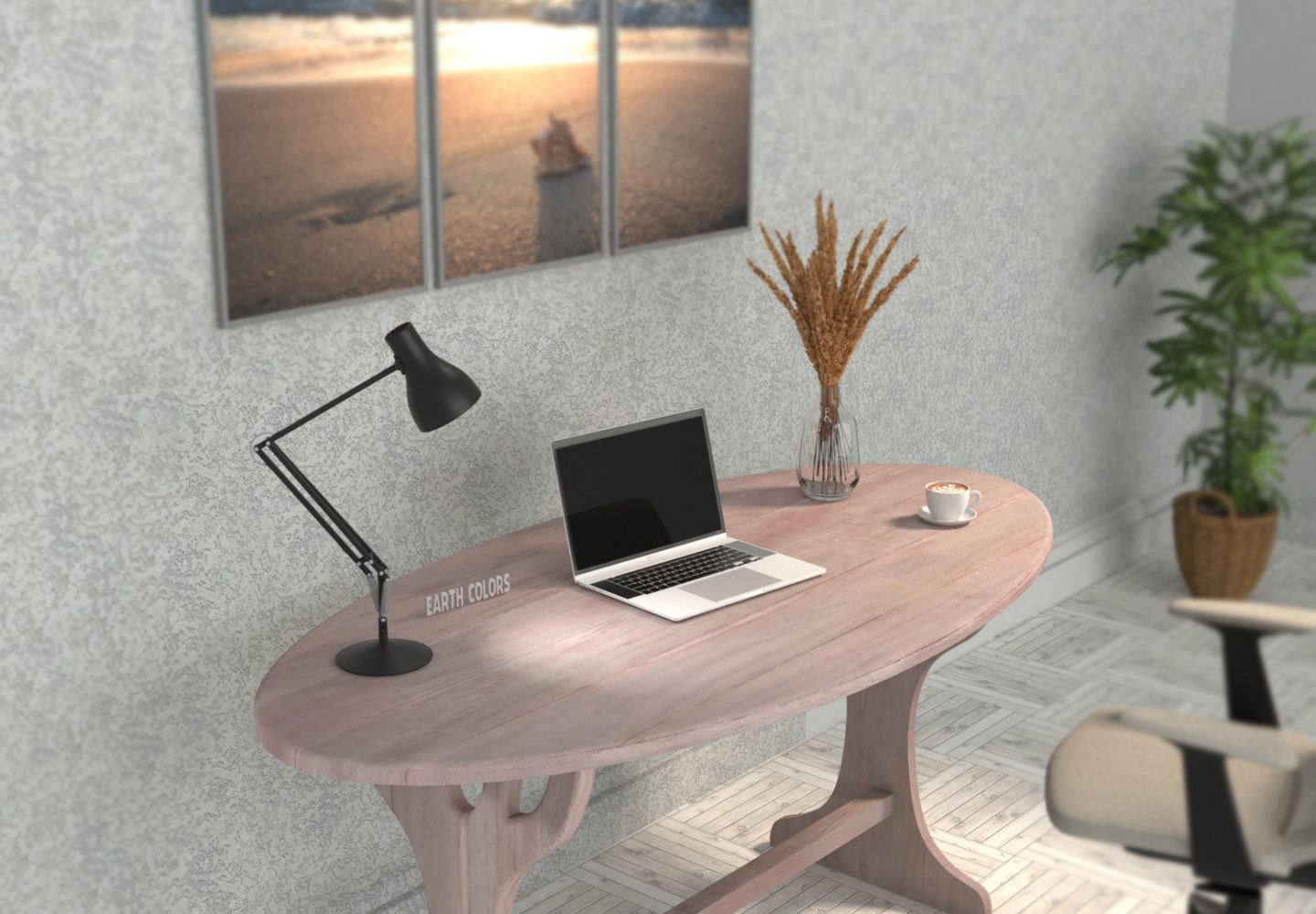 Corner home office desk