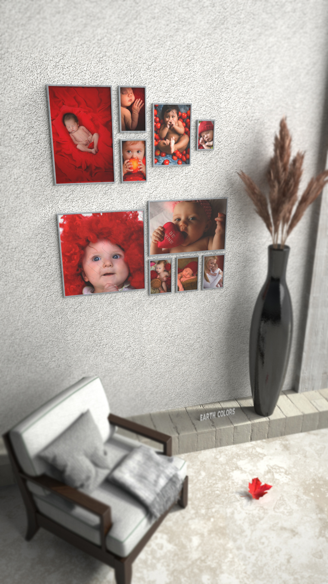 Make up your digital frames for pictures with bare earth colors