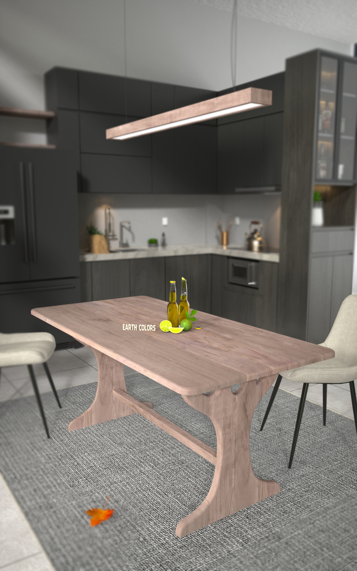 Dining table rustic wood