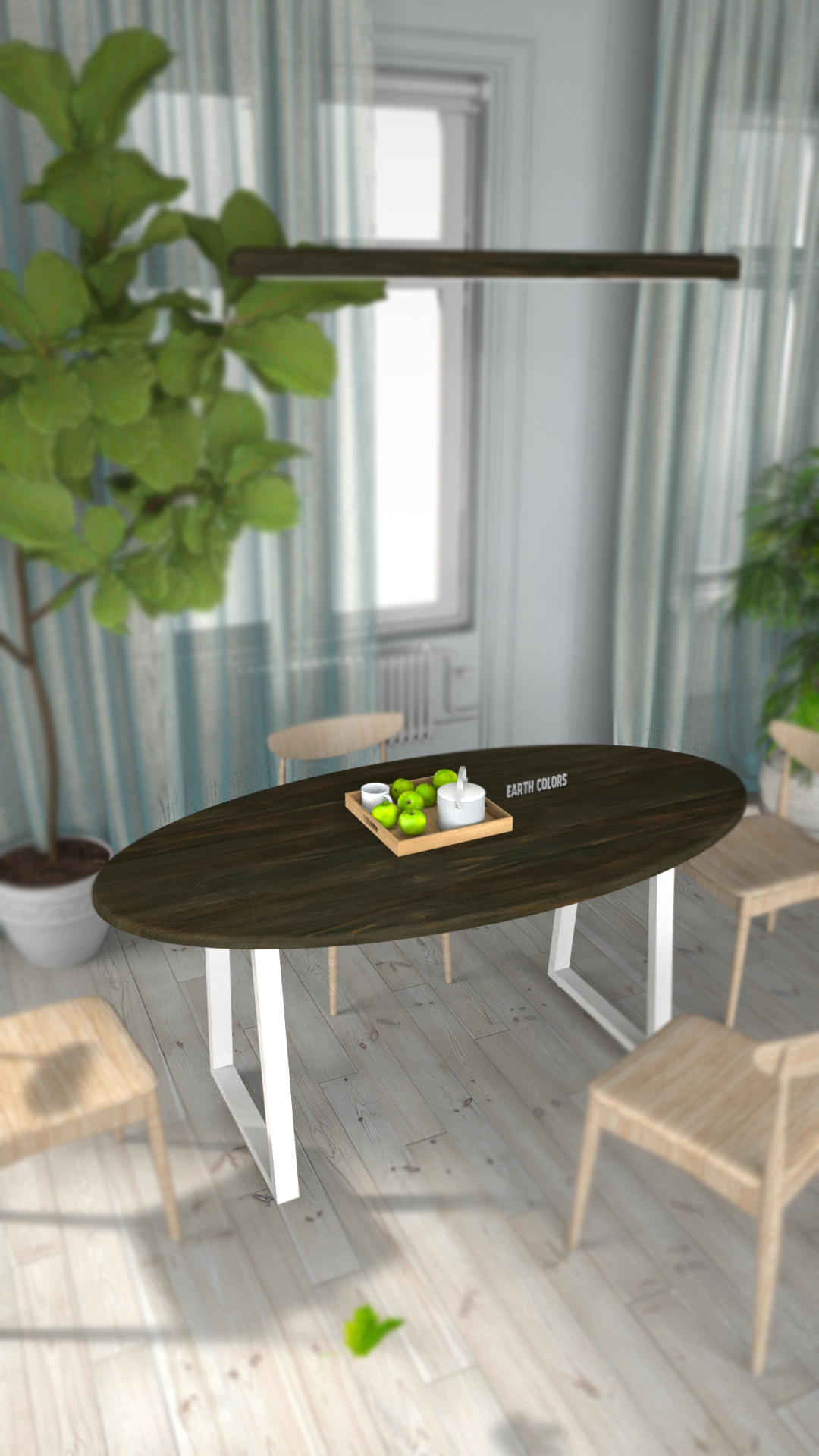 Dining table with lazy susan