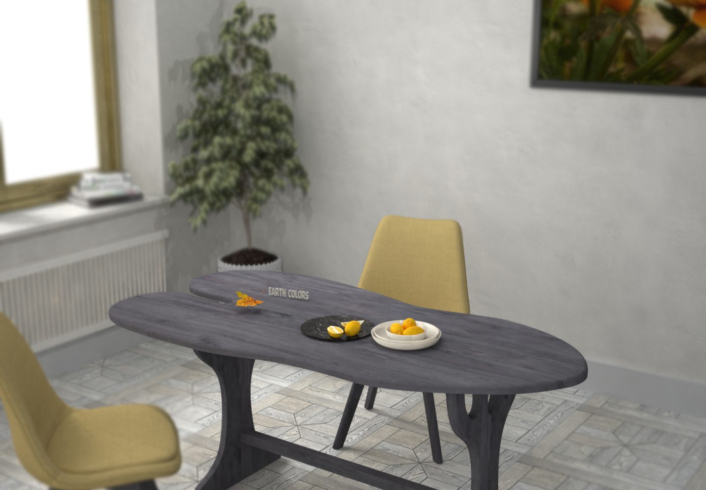 Expandable round dining table