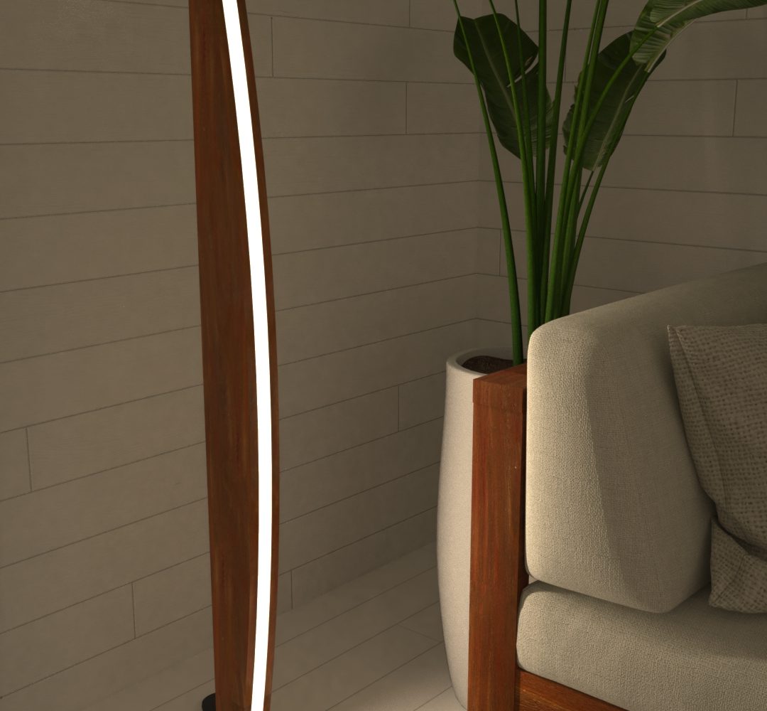 Floor lamp wooden