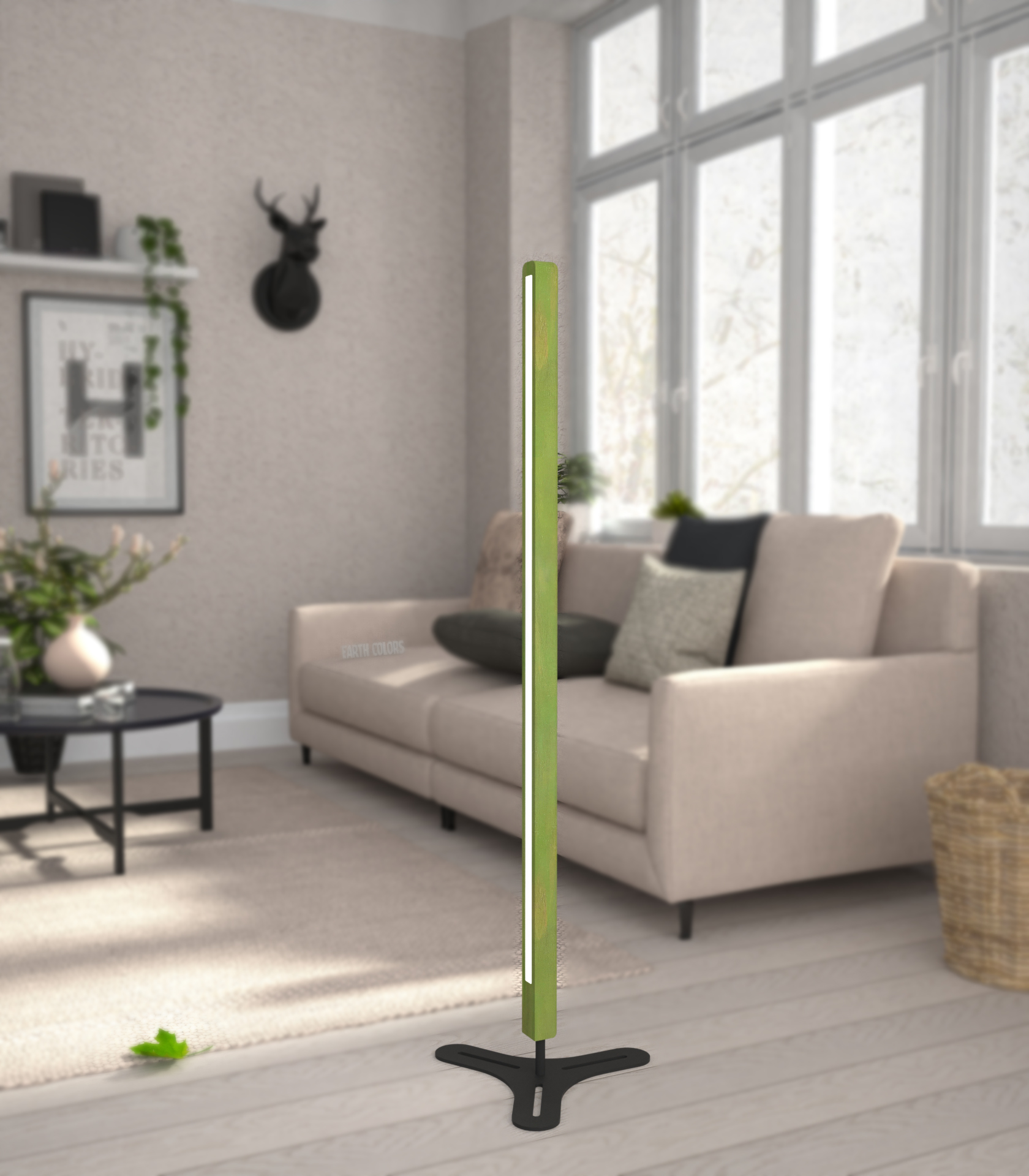 Experience multi-colored modern floor wood lamps