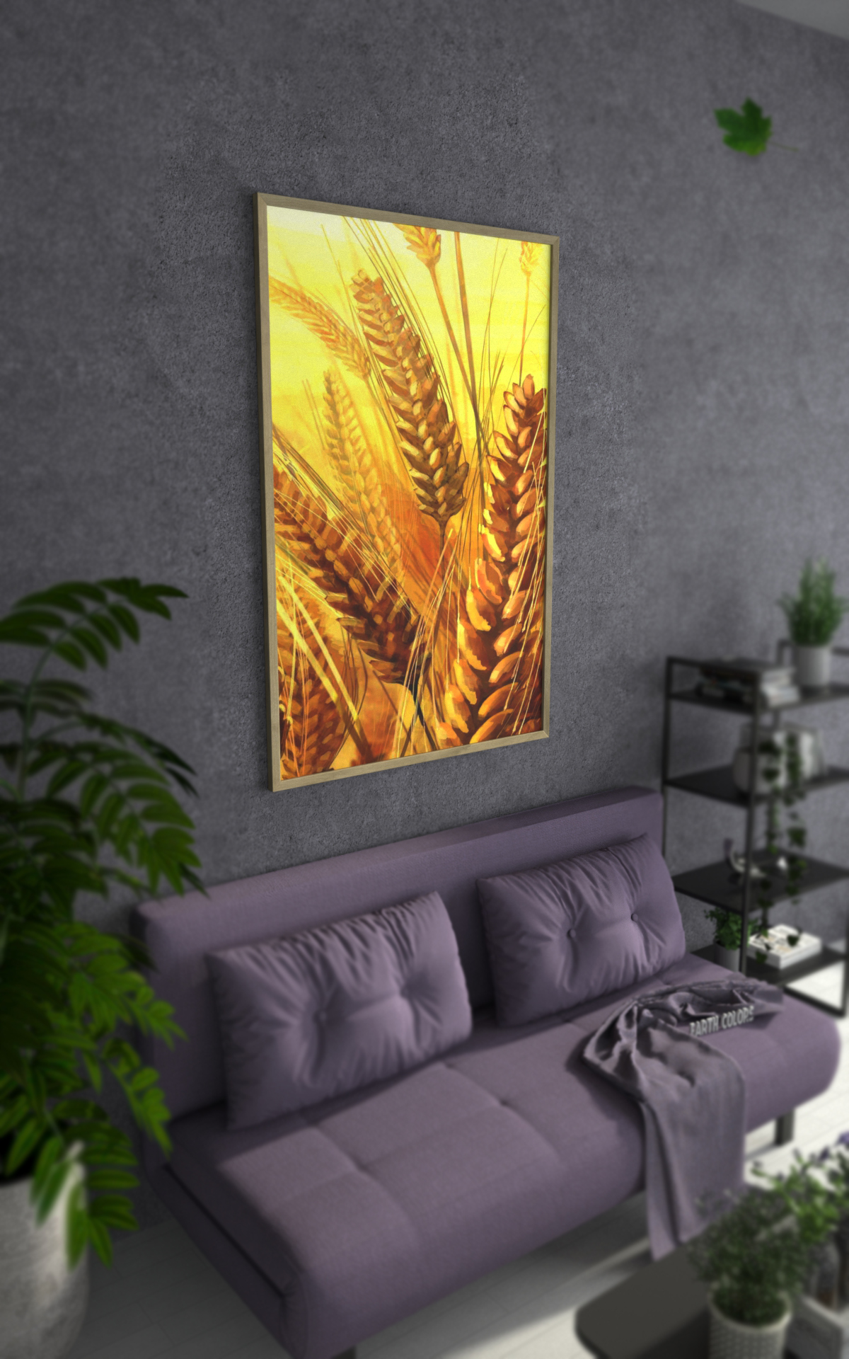 Creative landscapes colors on frame canvas paintings
