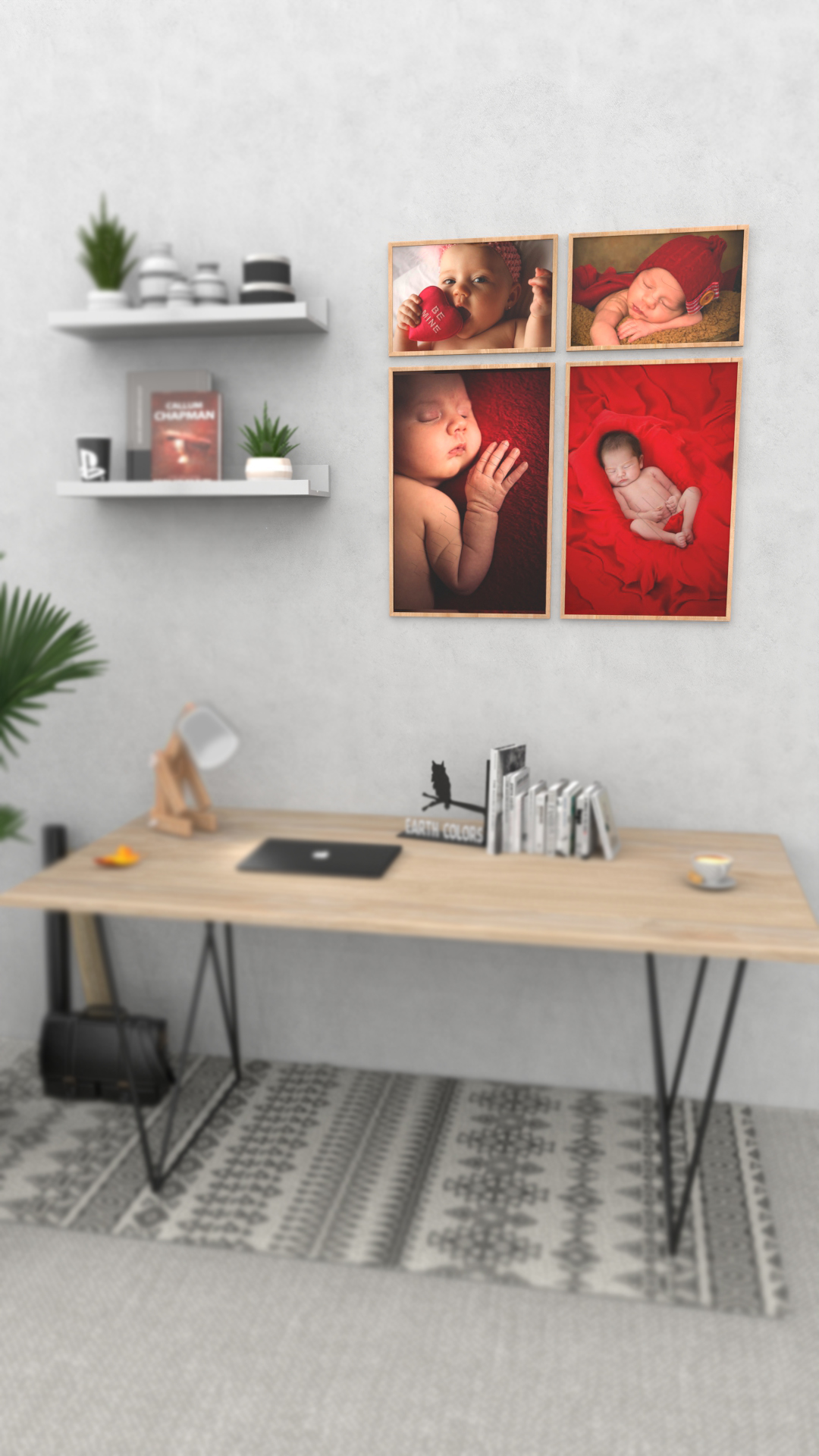 Visualize frames for canvas paintings with flexible popular tones