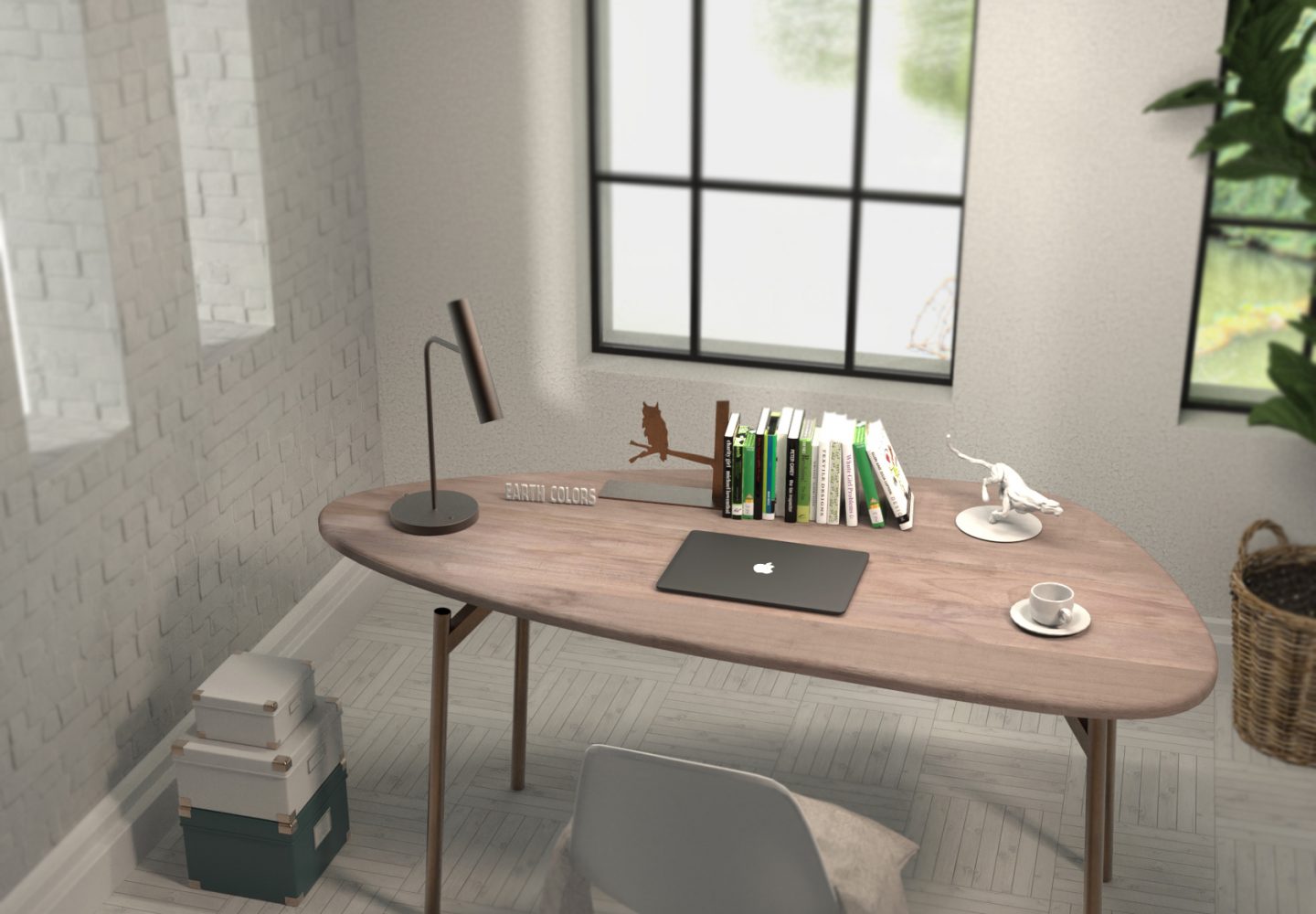 Grey desk