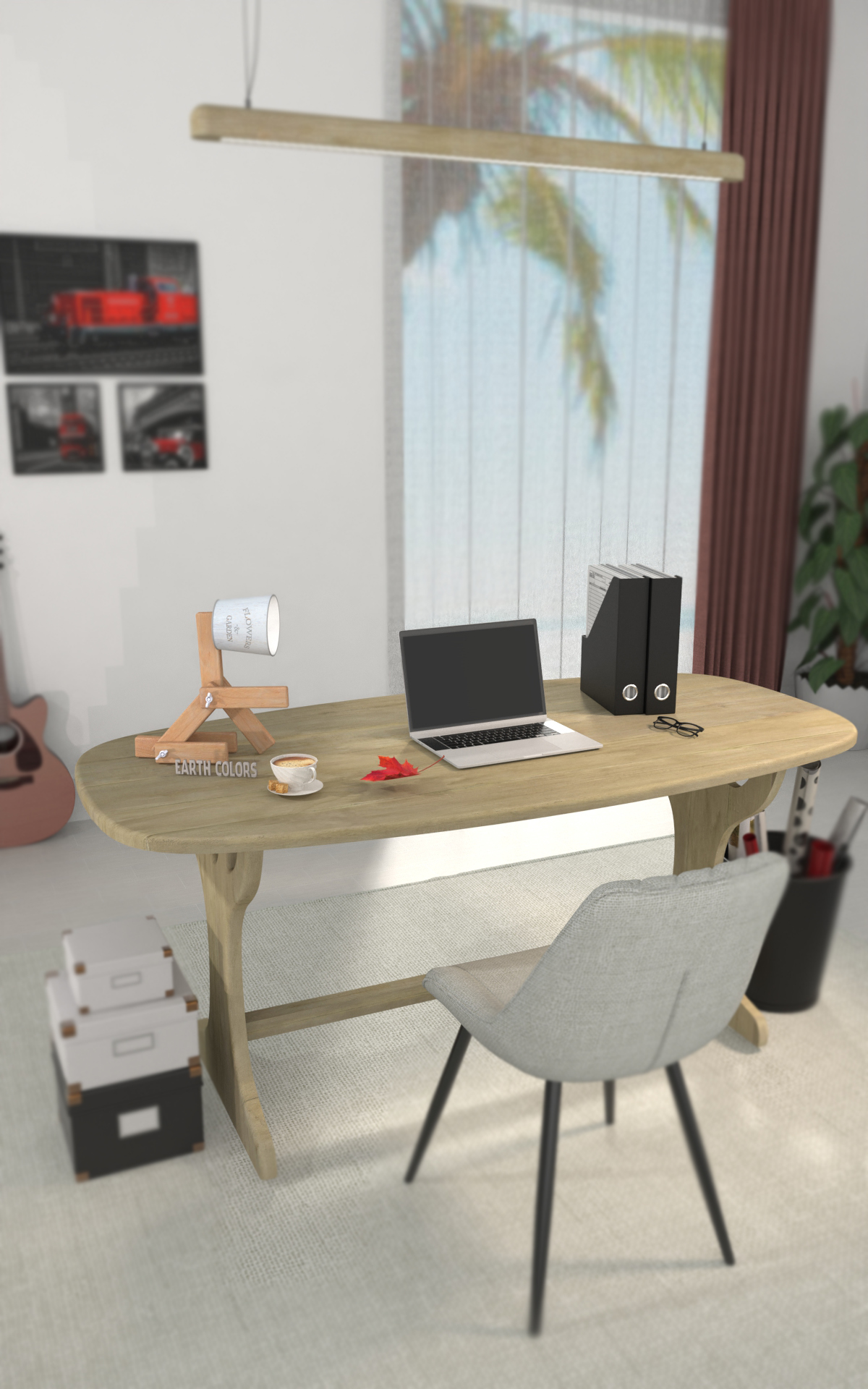 L shape table for office