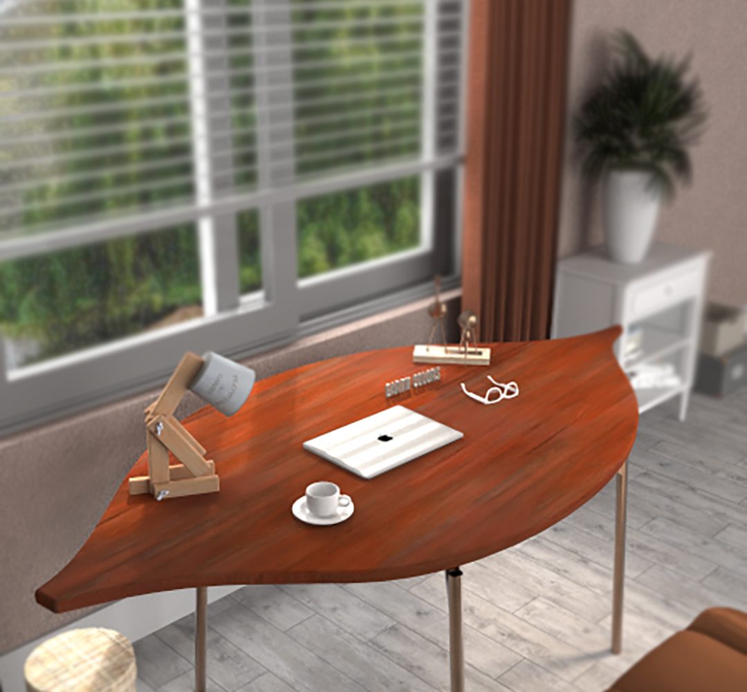 L shaped desk wood