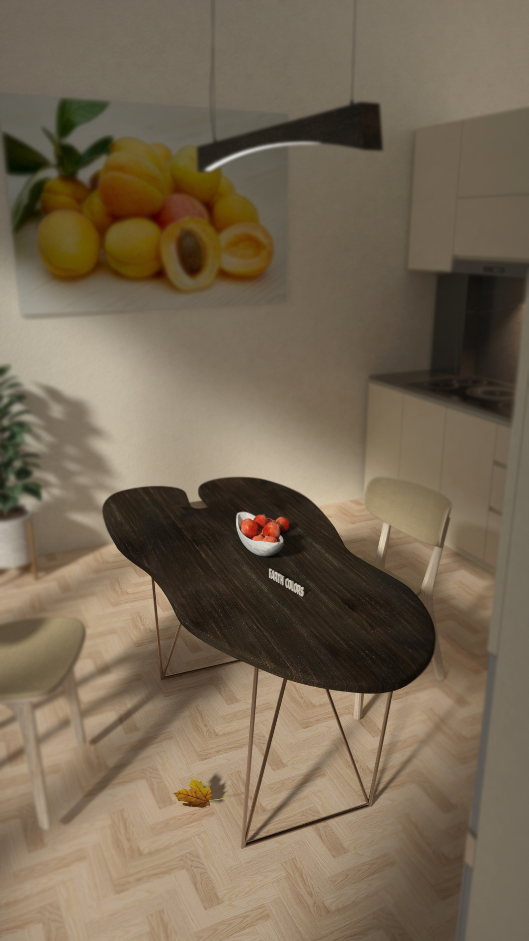 Enable EARTHCOLORS present to you just how to groove Leaf shape dining table