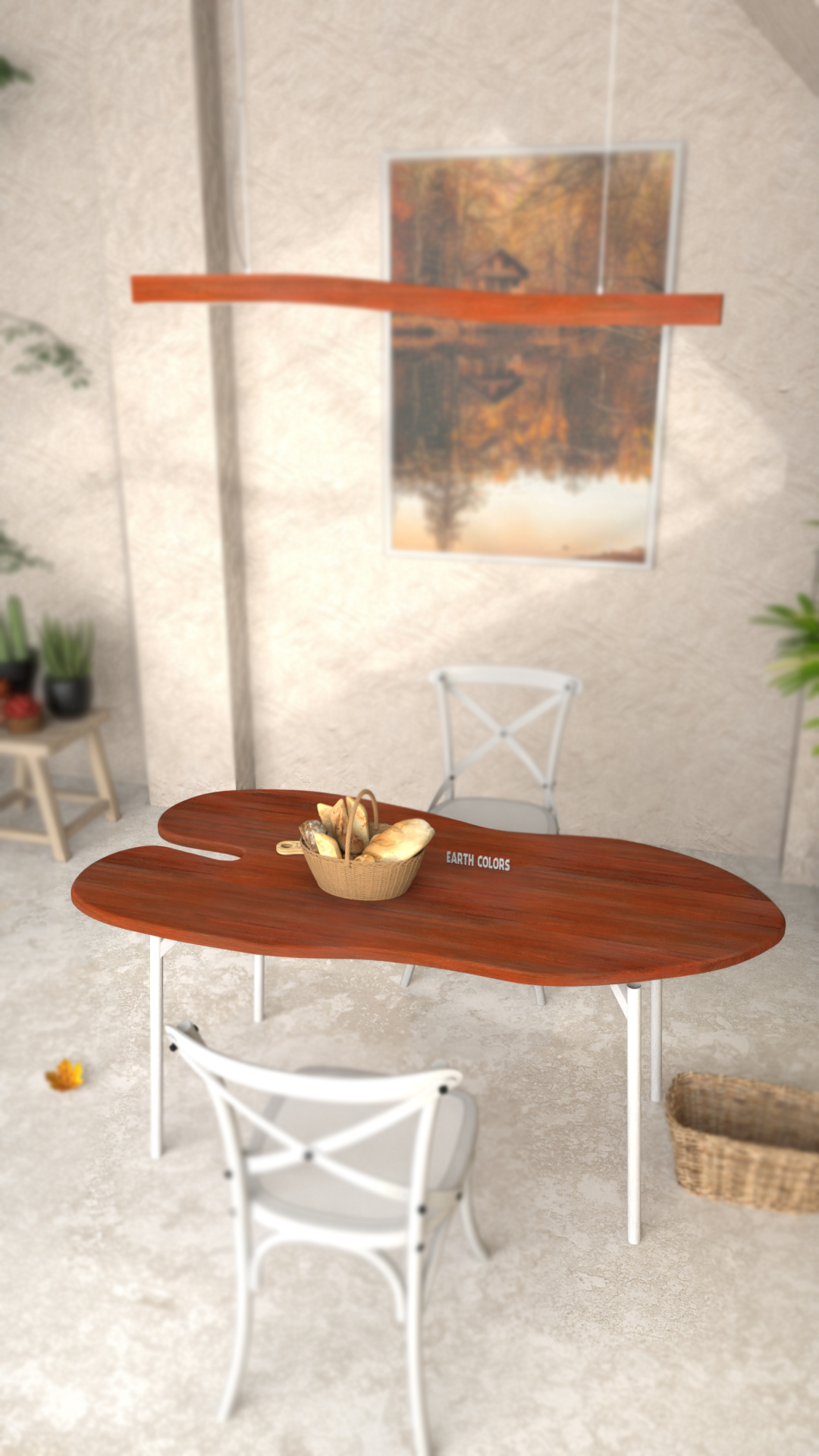 Leaf shaped dining table