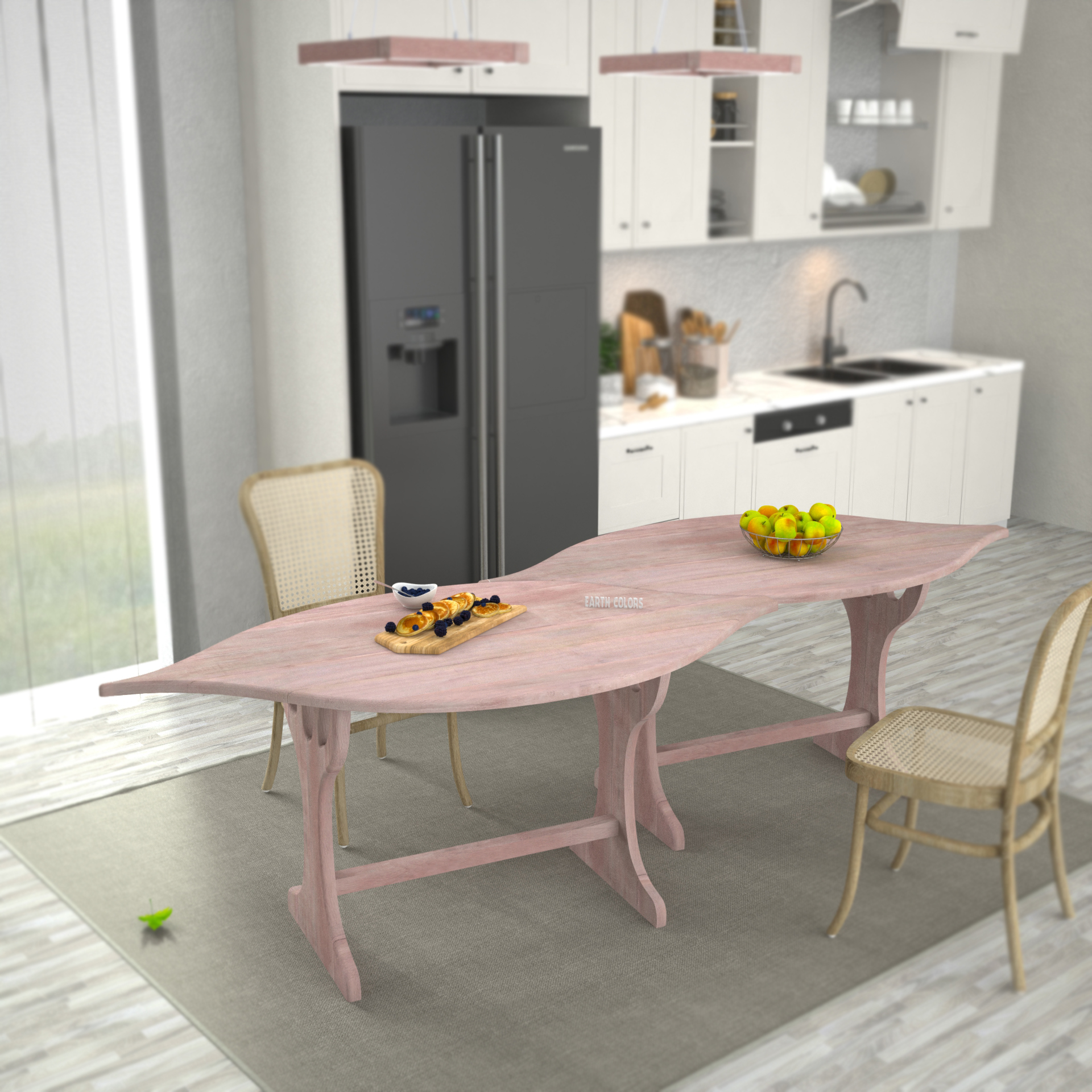 Find out Leaf shaped dining table only at EARTHCOLORS