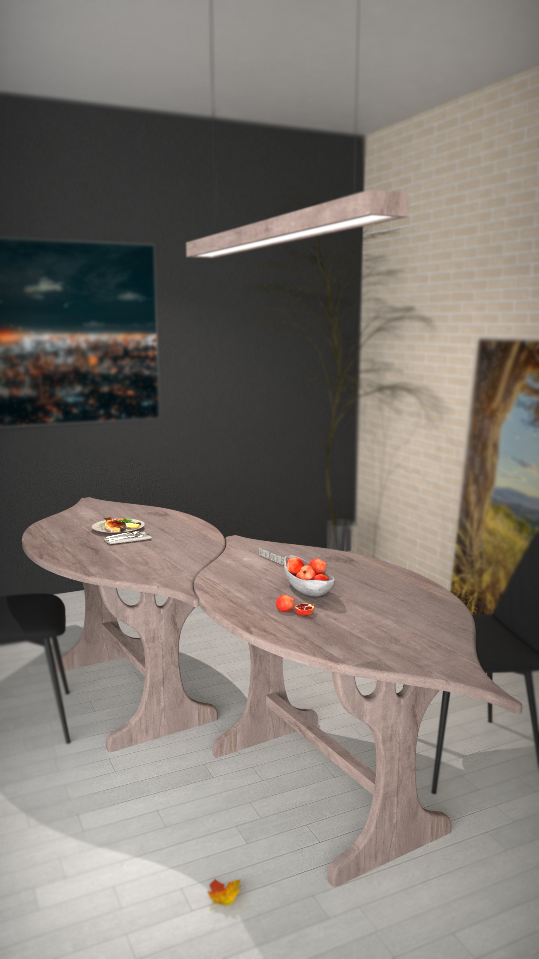 Secure your Leaf shaped dining table at EARTHCOLORS