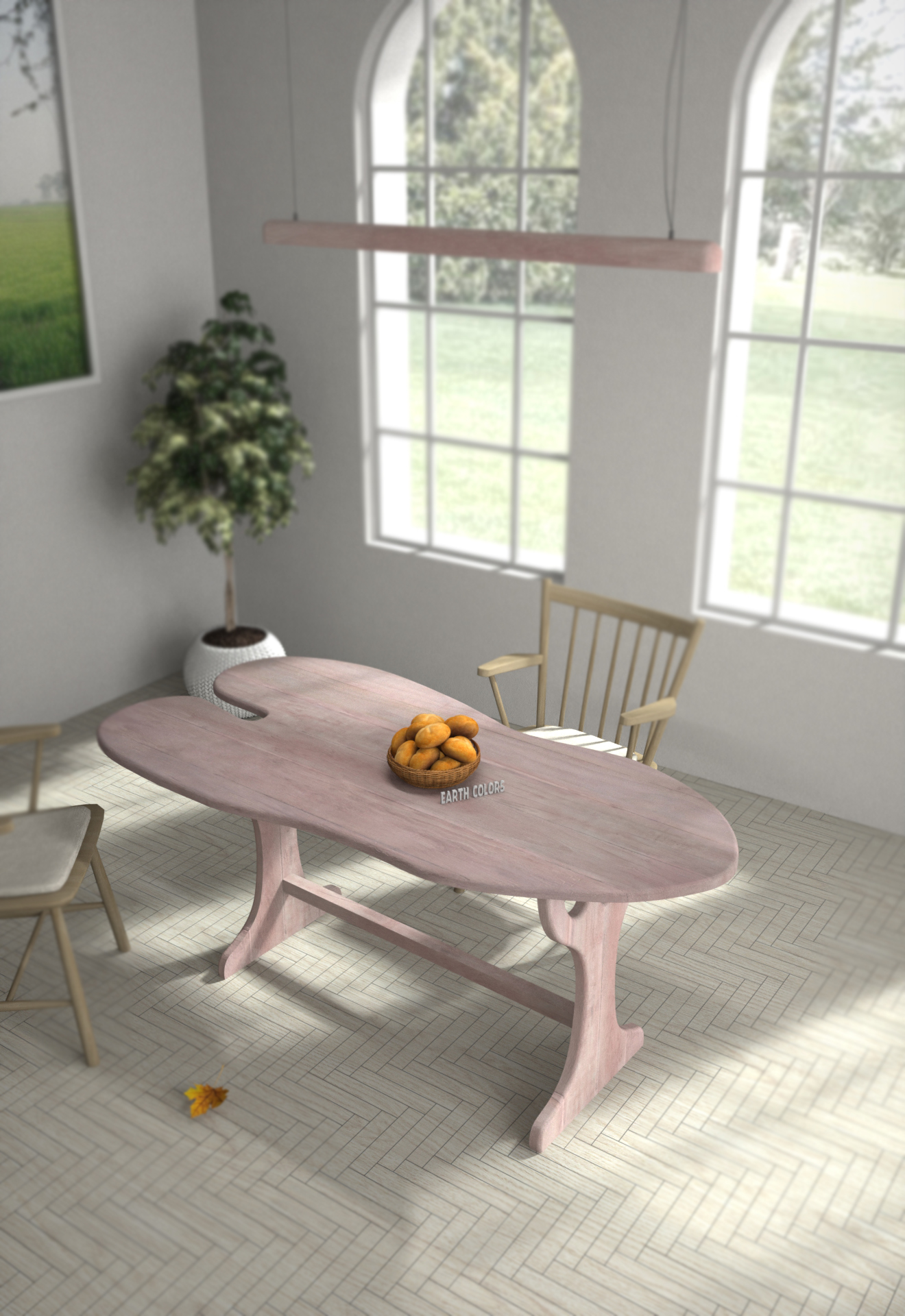 Get Leaf shaped dining table here at EARTHCOLORS