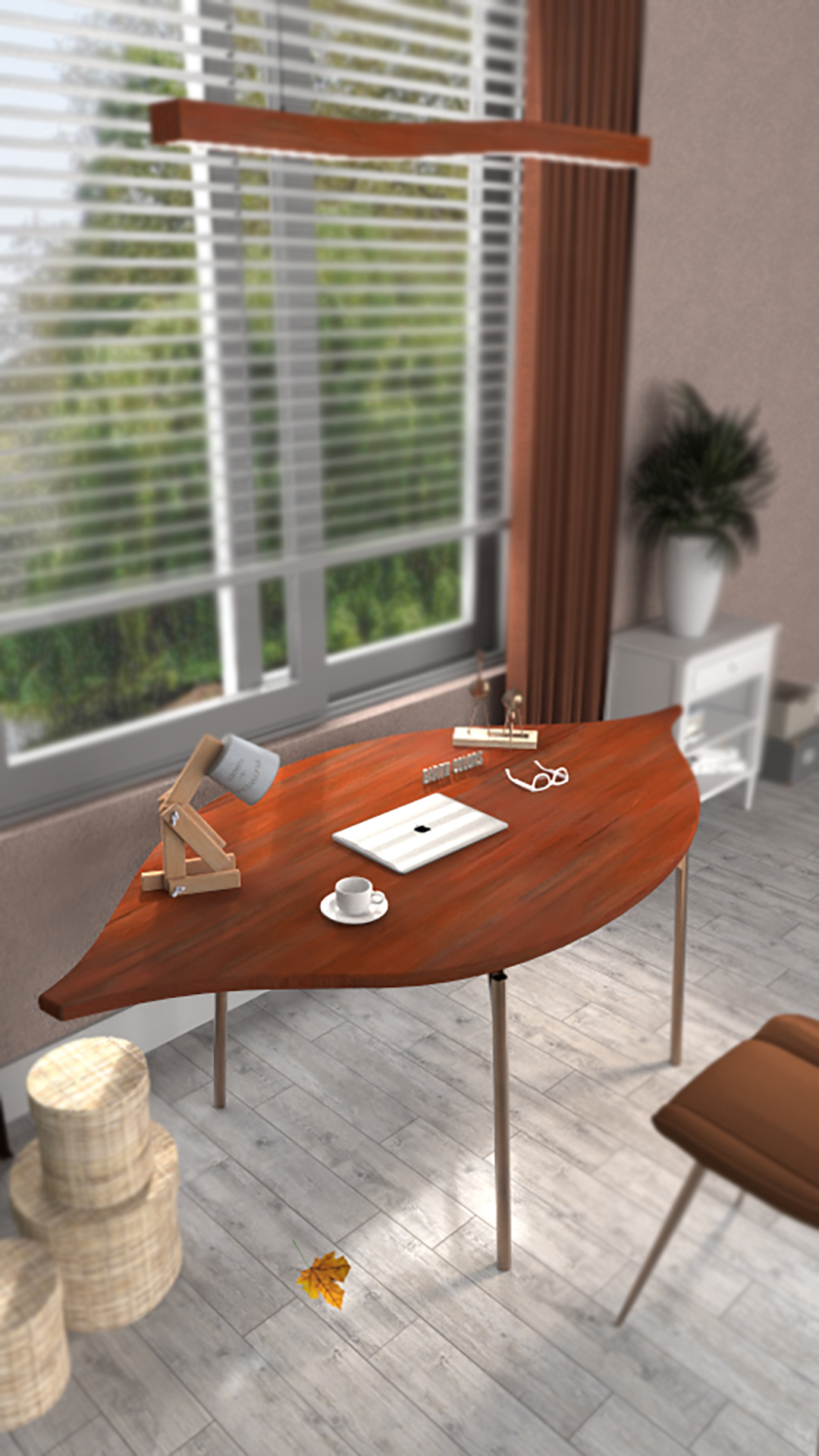 Leaf shaped table