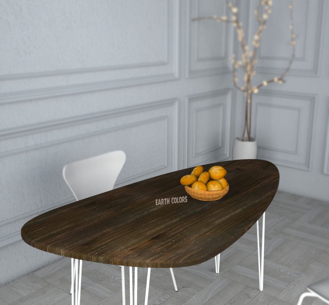 Marble top round dining table