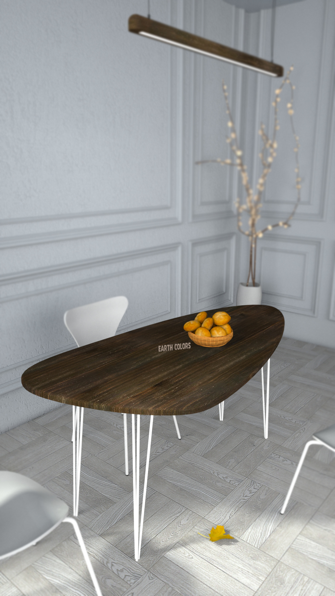 Marble top round dining table