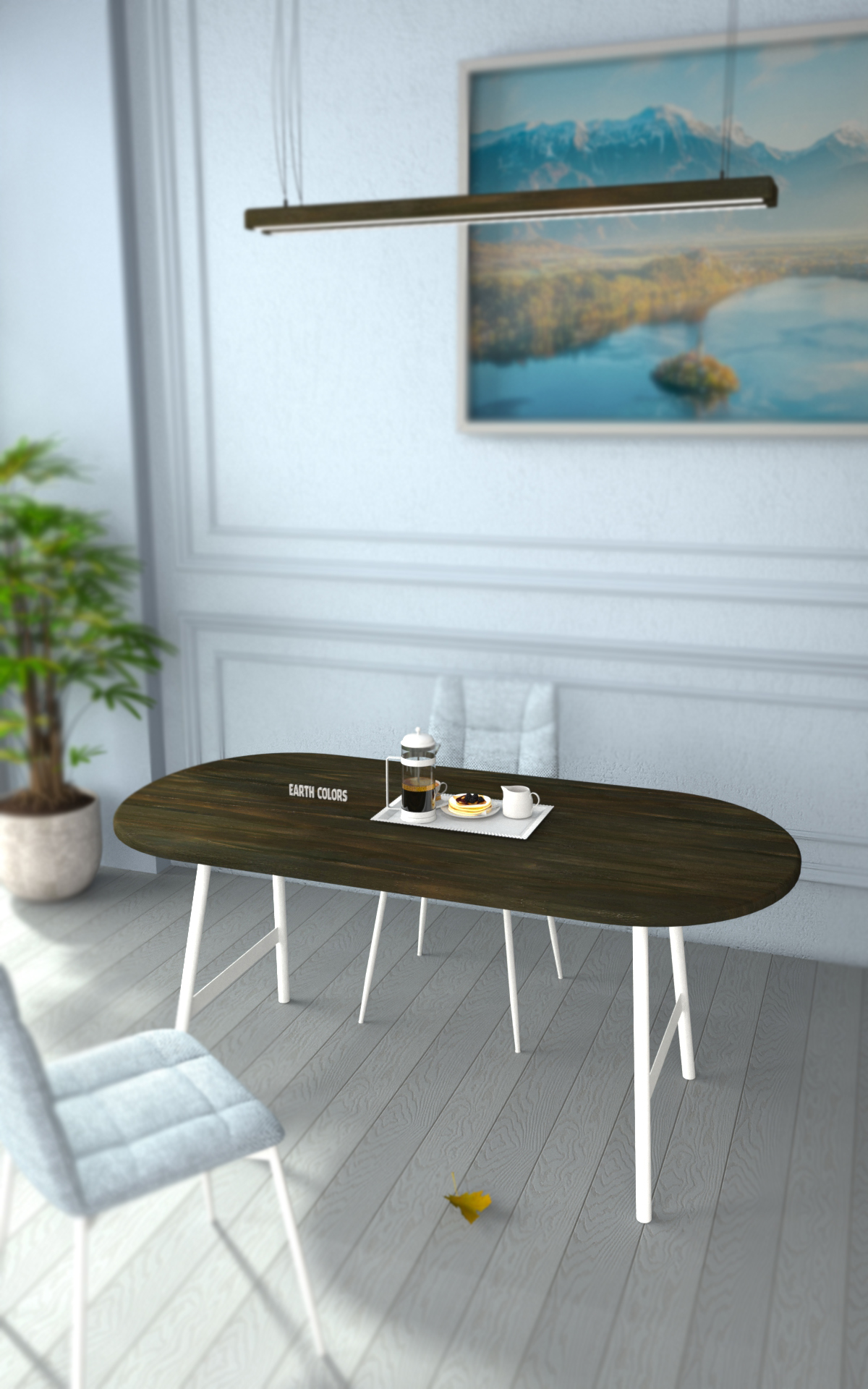 Mid century round dining table