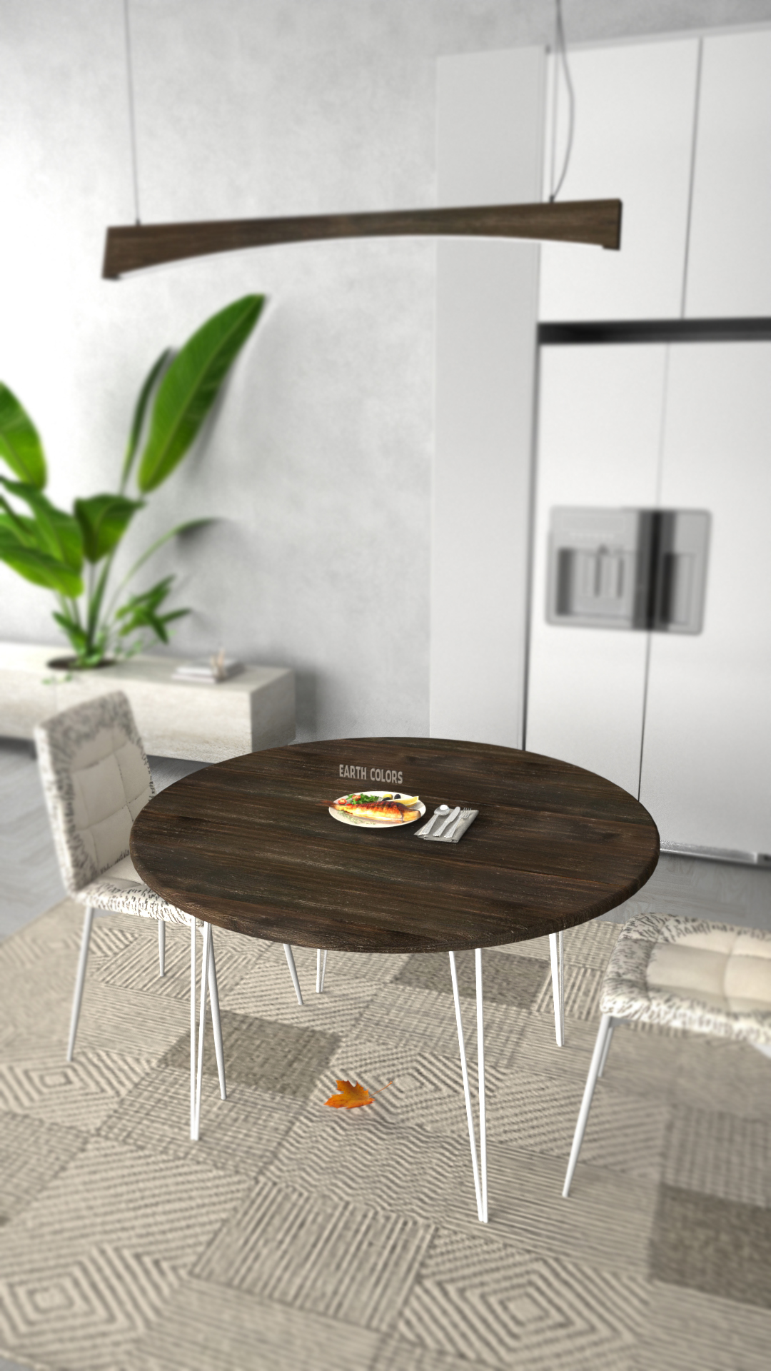 Modern round kitchen table