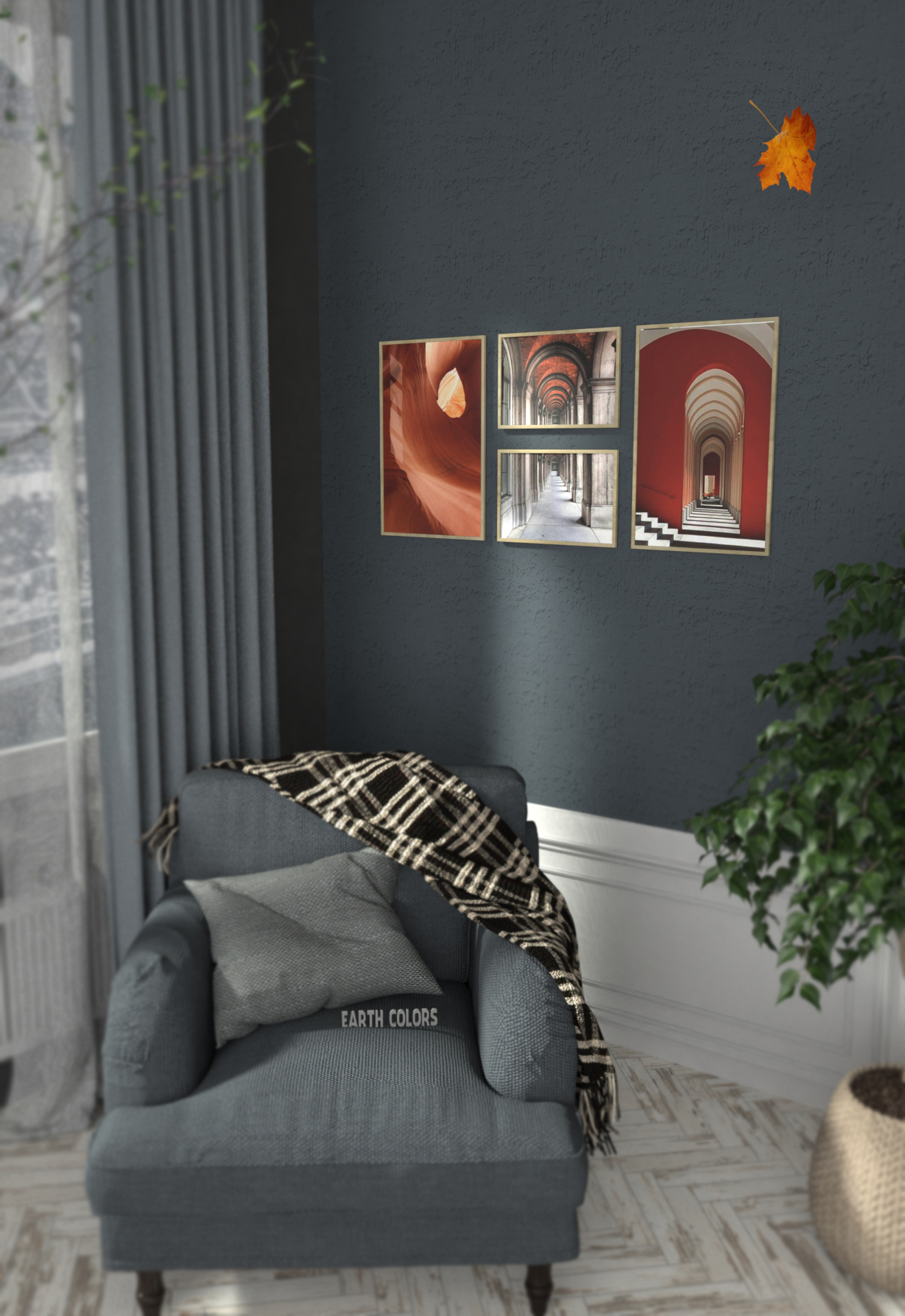 Earthtone photo frame collage that inspires your space