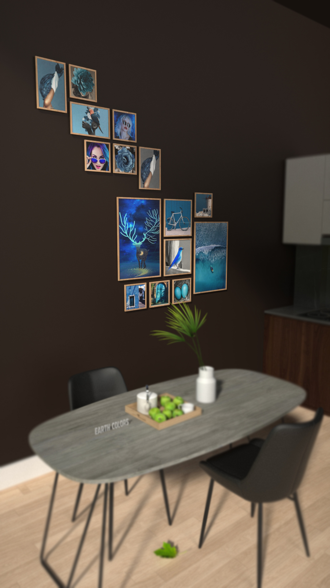 Ensure you get your remarkable tree-shaped setup of photo frames multiple