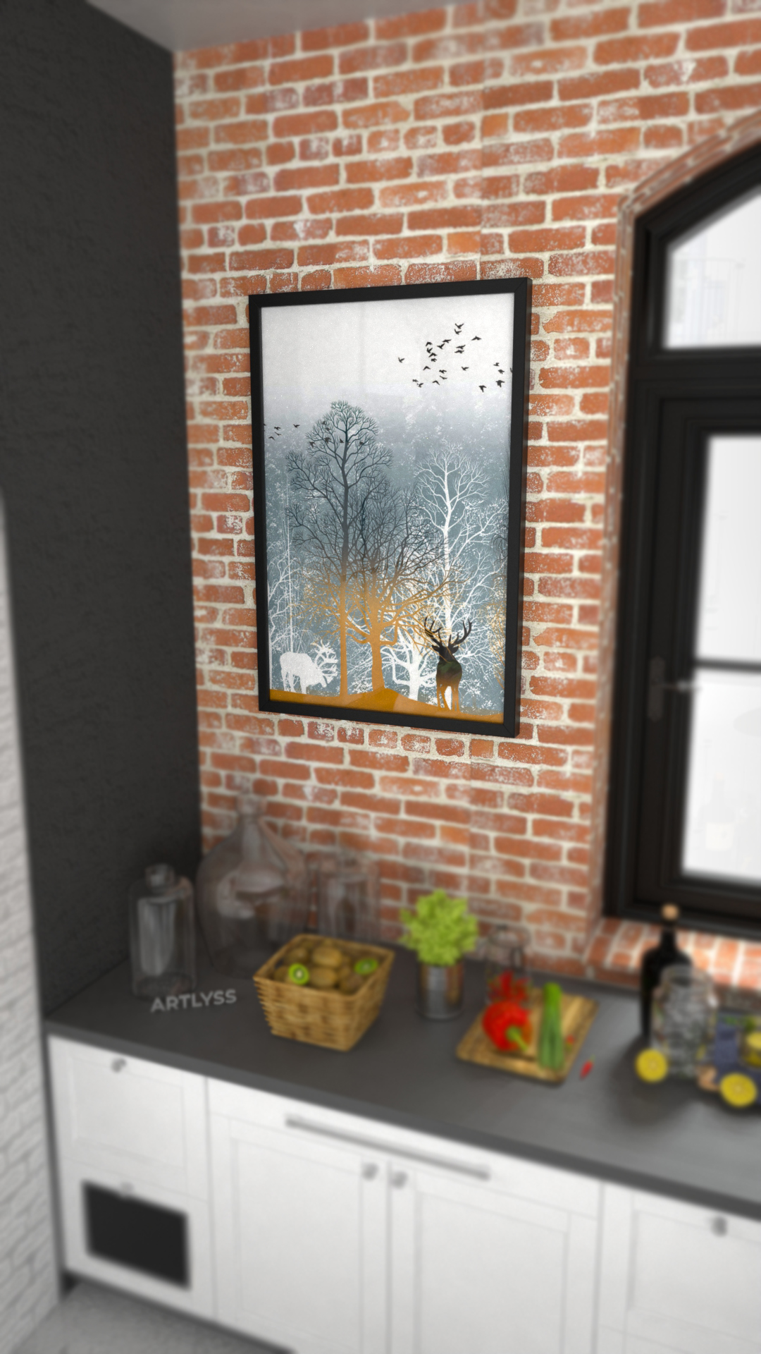 Picture frame on walls