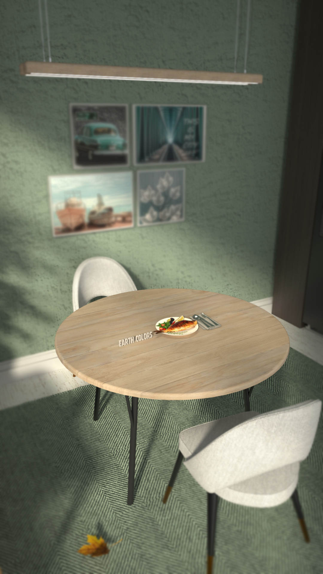 Round counter height dining table