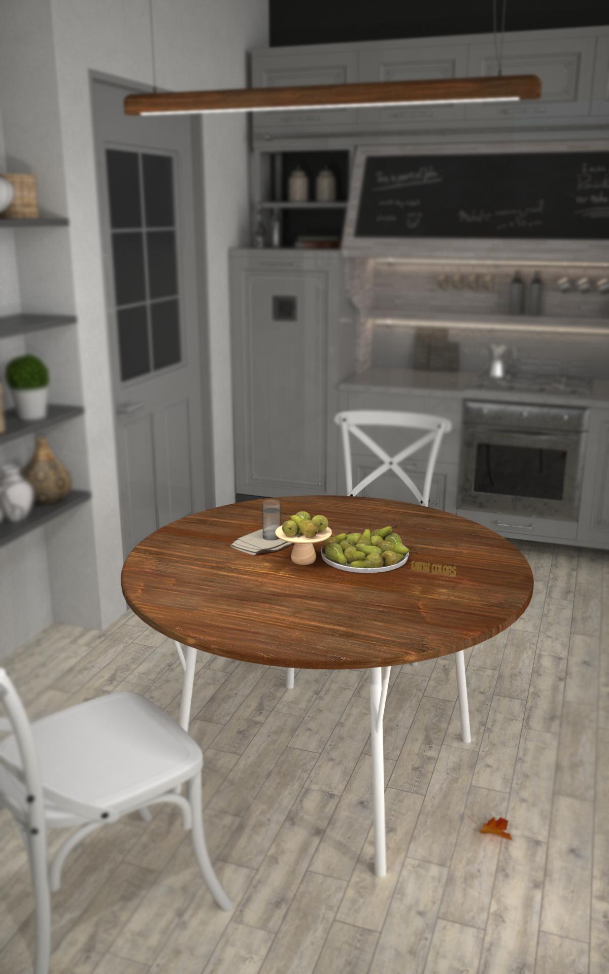 EARTHCOLORS creates round dining table and chairs like hardly any other