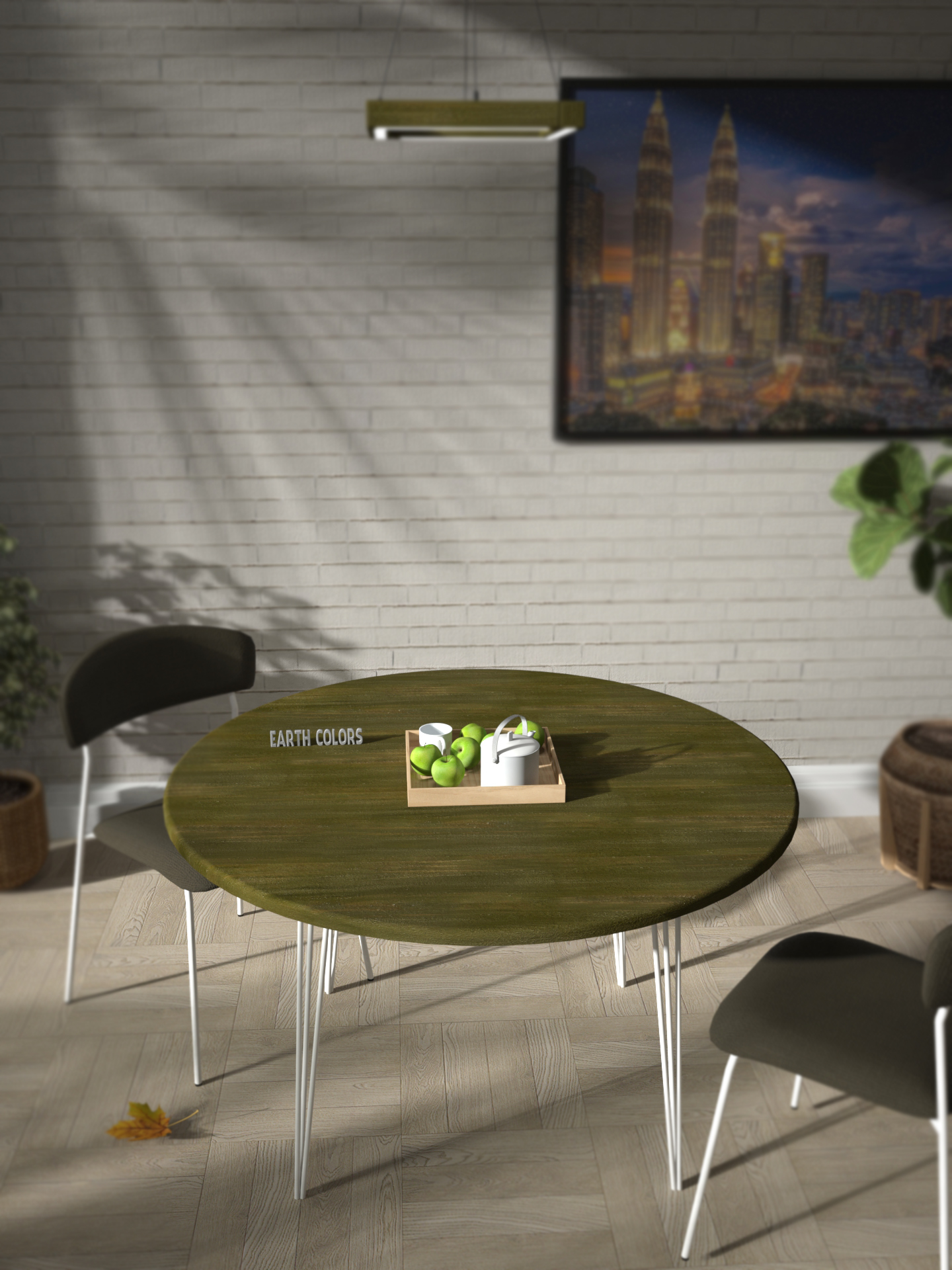 Round expanding dining room table