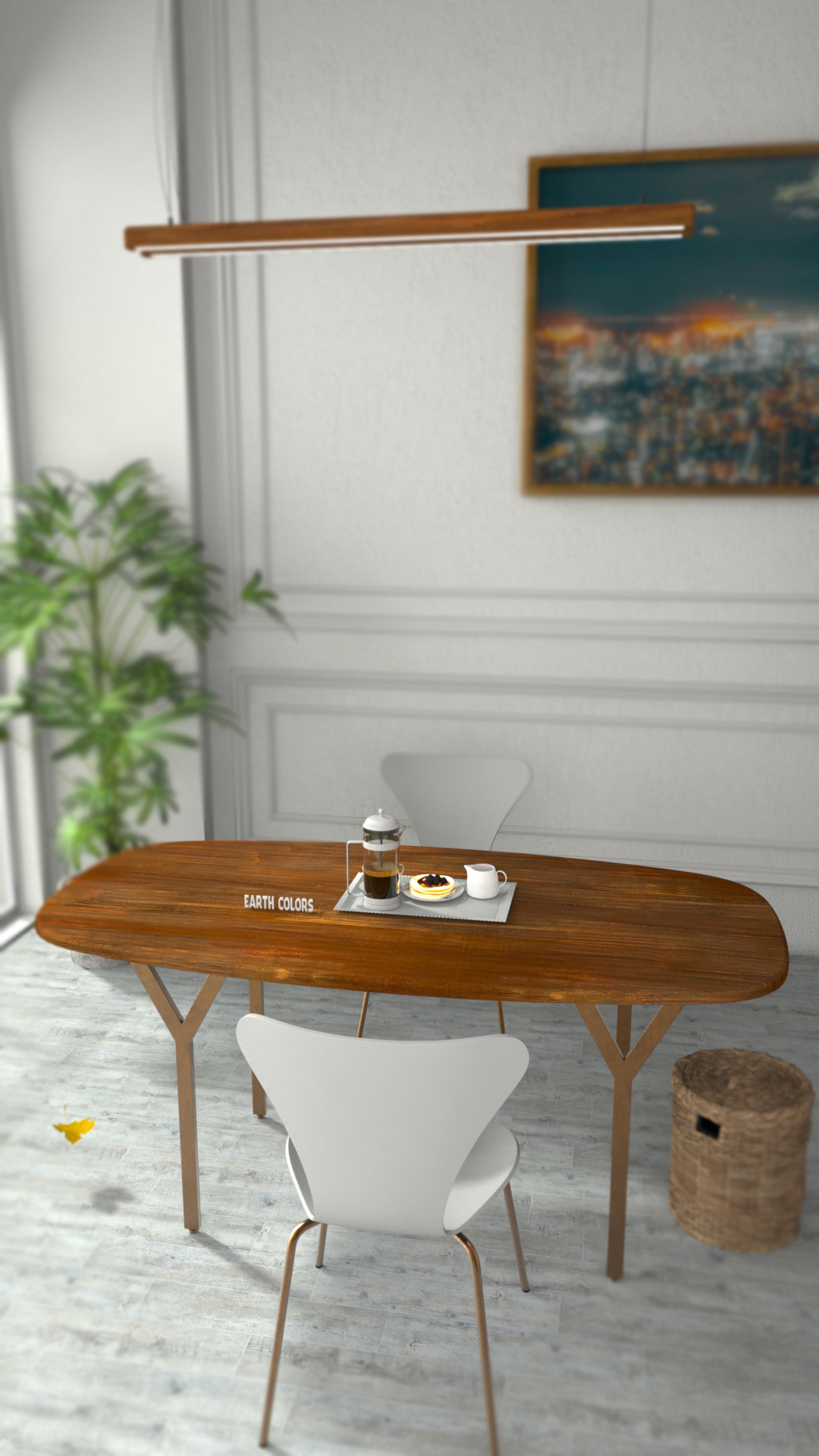 Round pedestal table