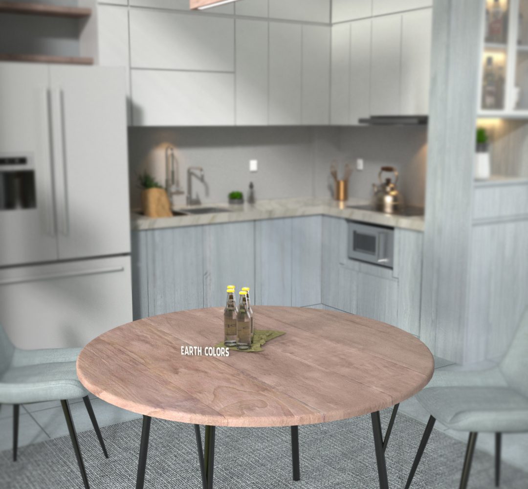 Round wooden kitchen tables