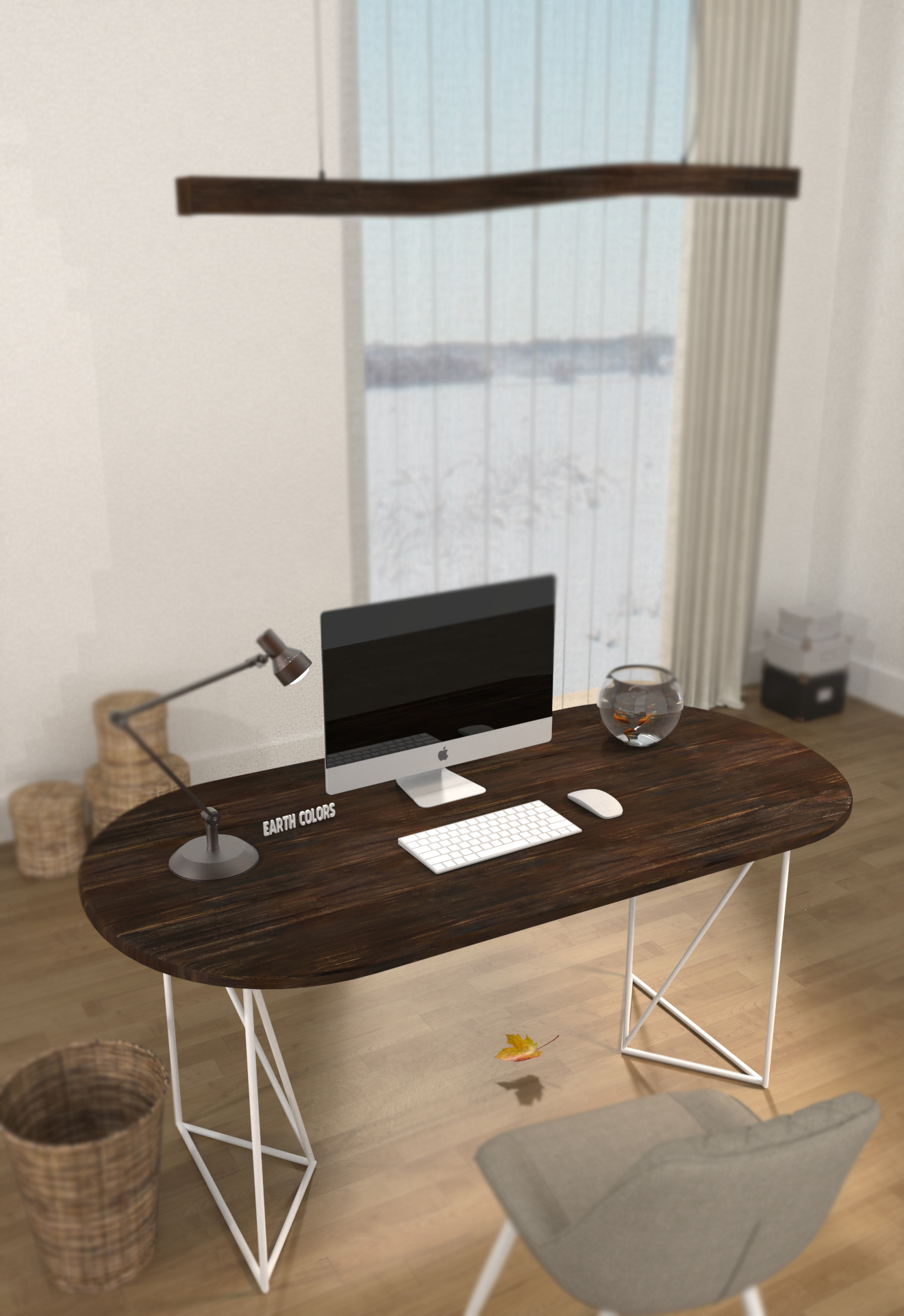 Small white desk