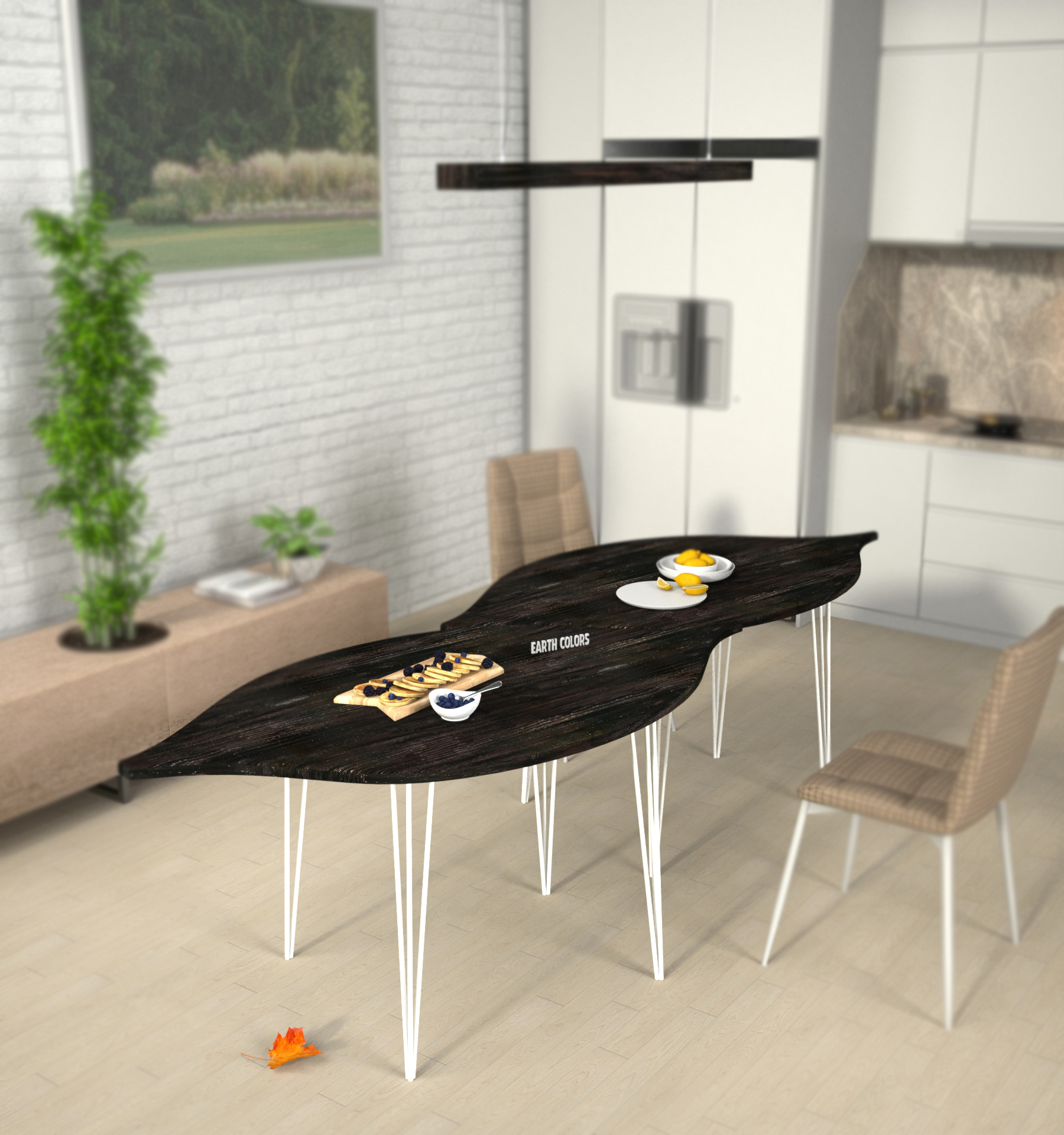 Catch Small wood table for kitchen at EARTHCOLORS