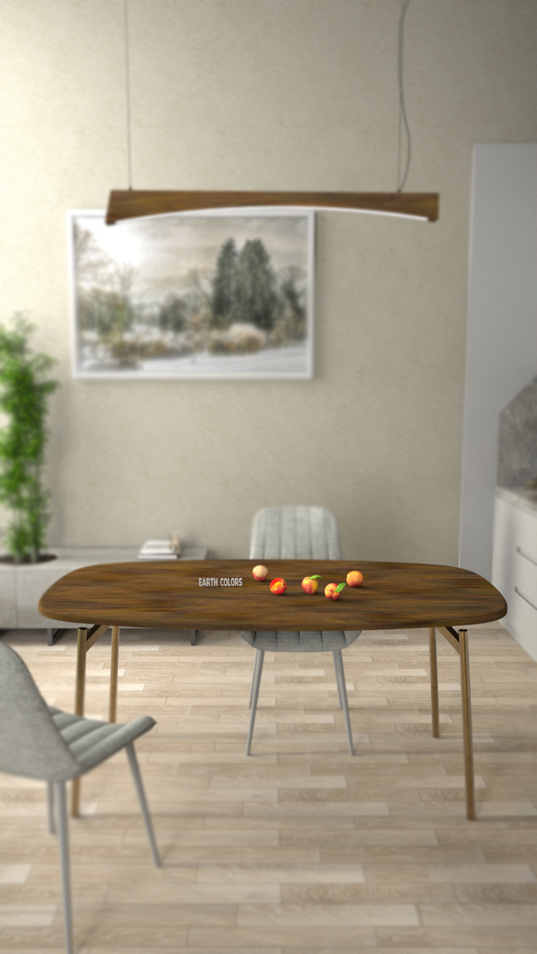 Small wooden table for kitchen