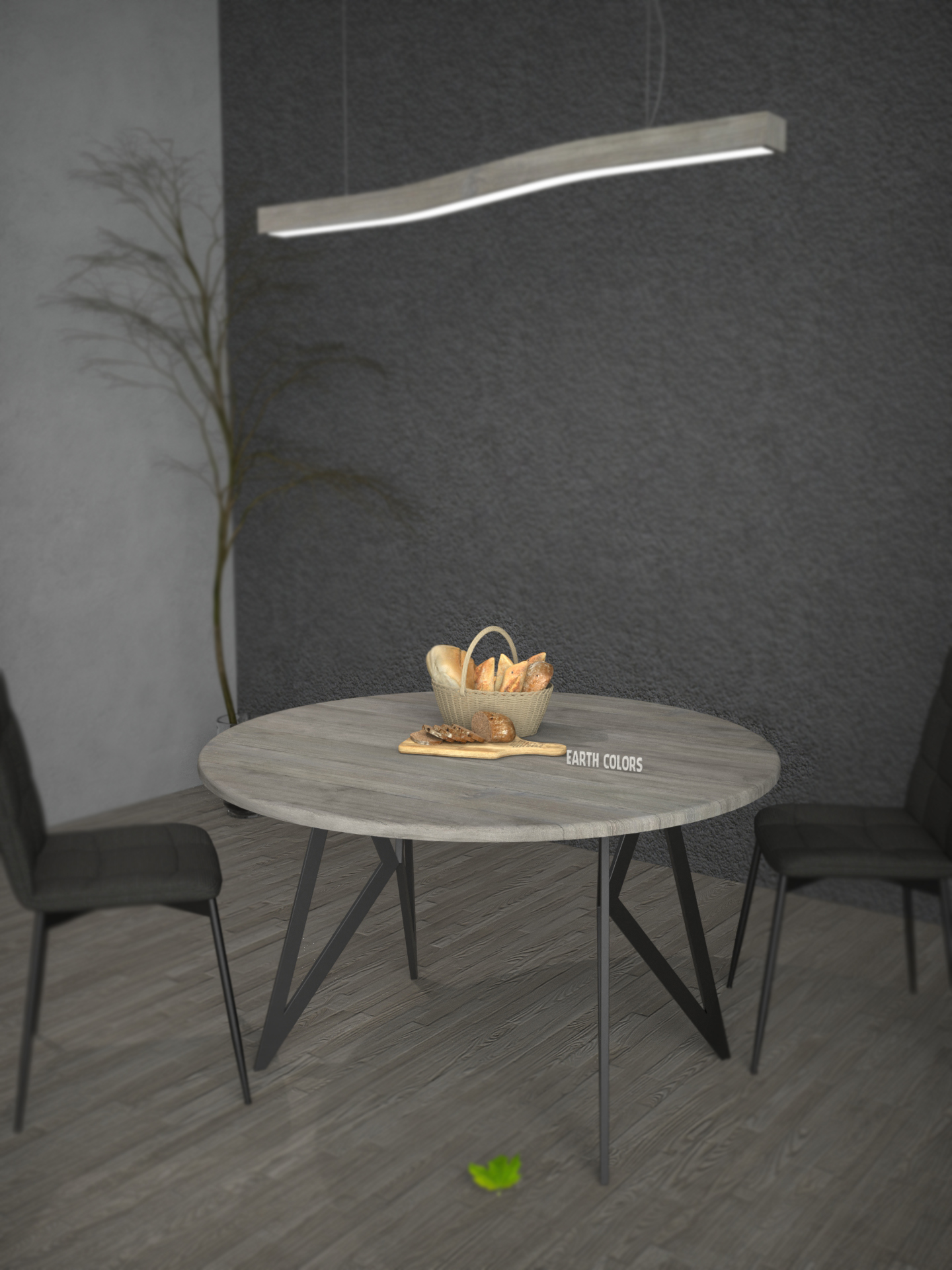 Stone round dining table