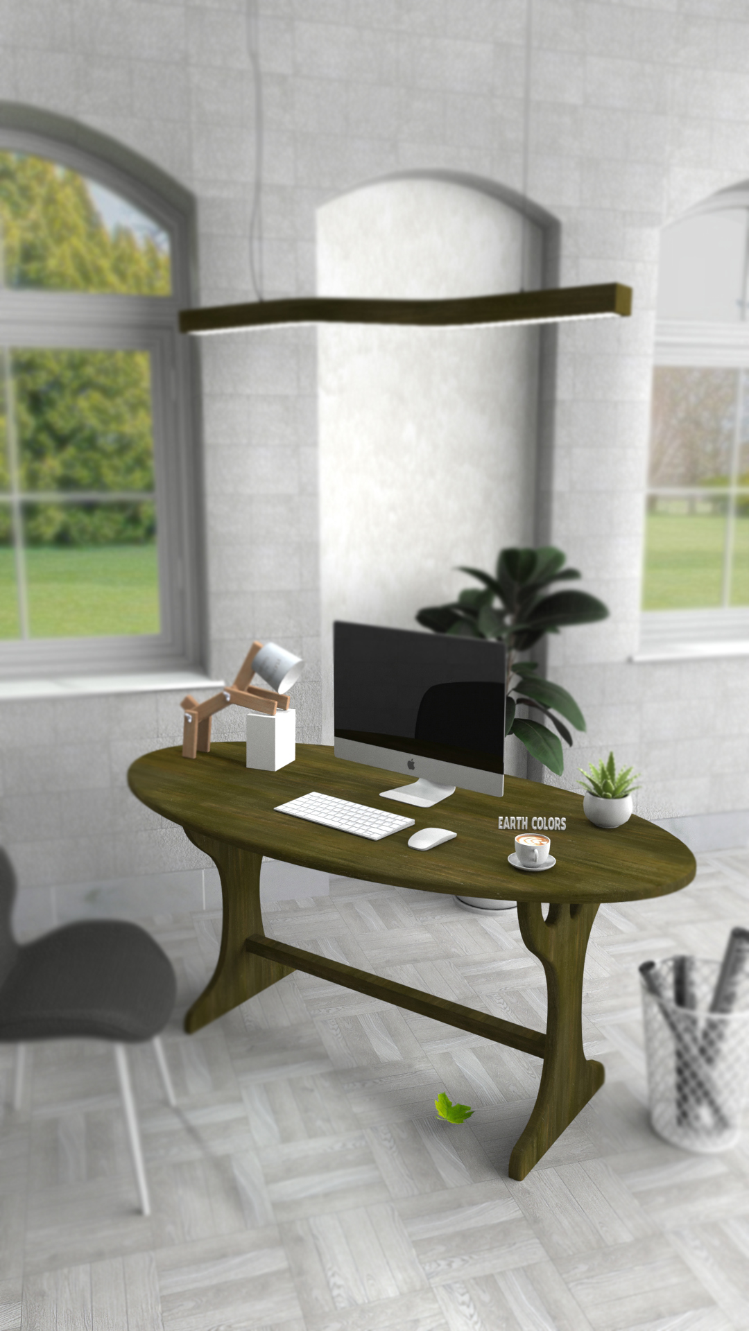 Get the ideal Study table design for small room at EARTHCOLORS