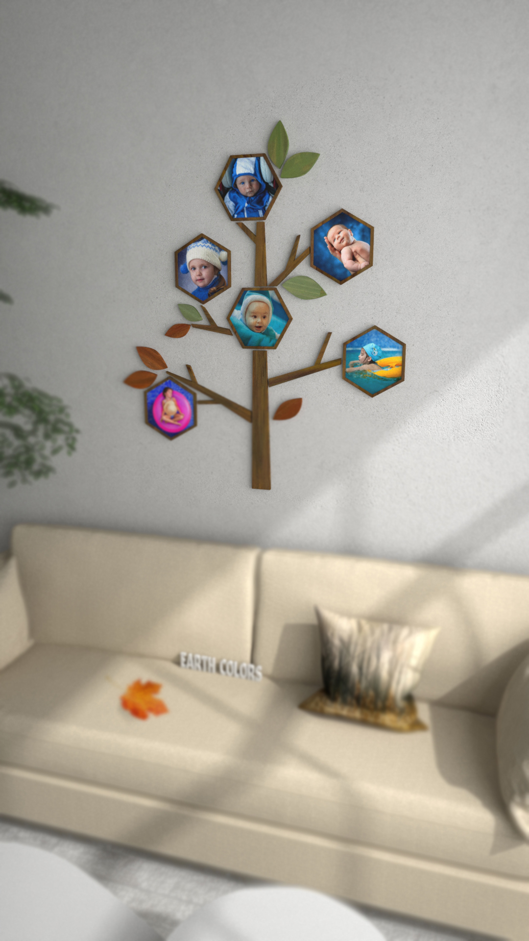 Ensure you get your chosen bee-like hexagonal Trees wall art