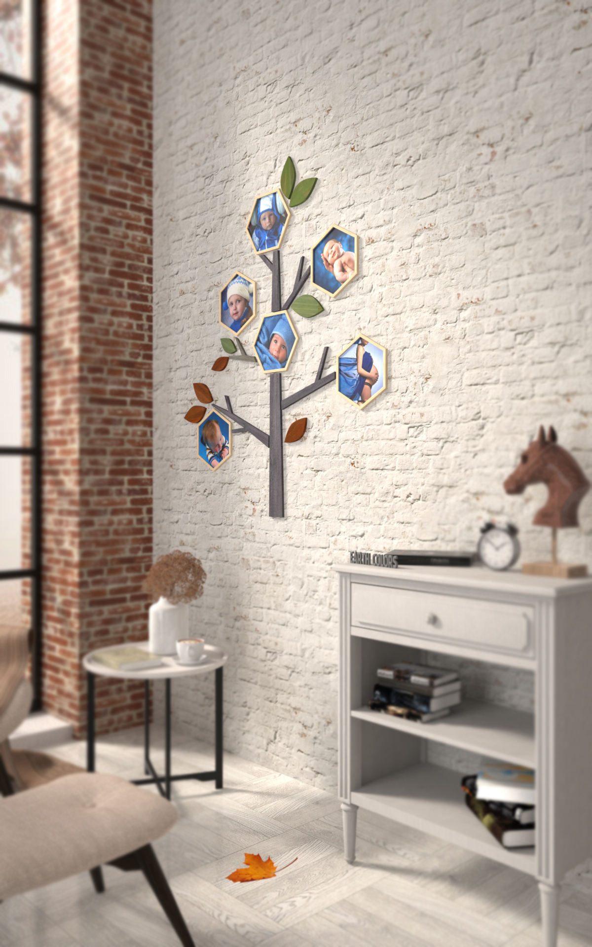 Match your favorite wall art trees with neutral colors