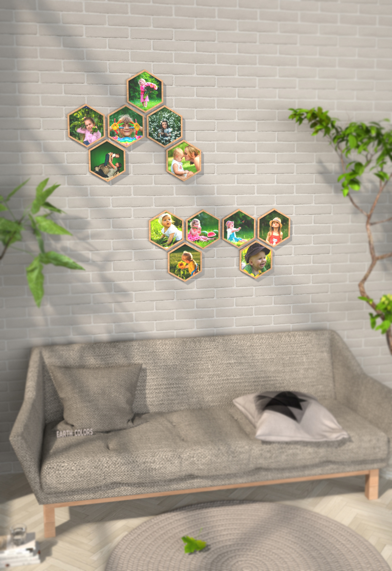 Obtain wall picture collage frames inspired by visual arts