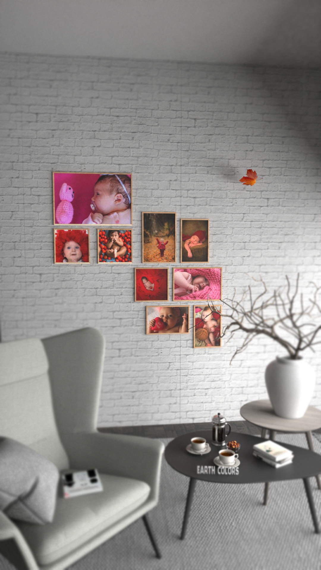 Wall picture frame collage