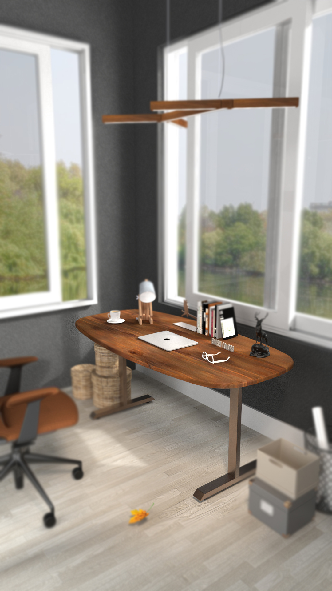 White corner desk