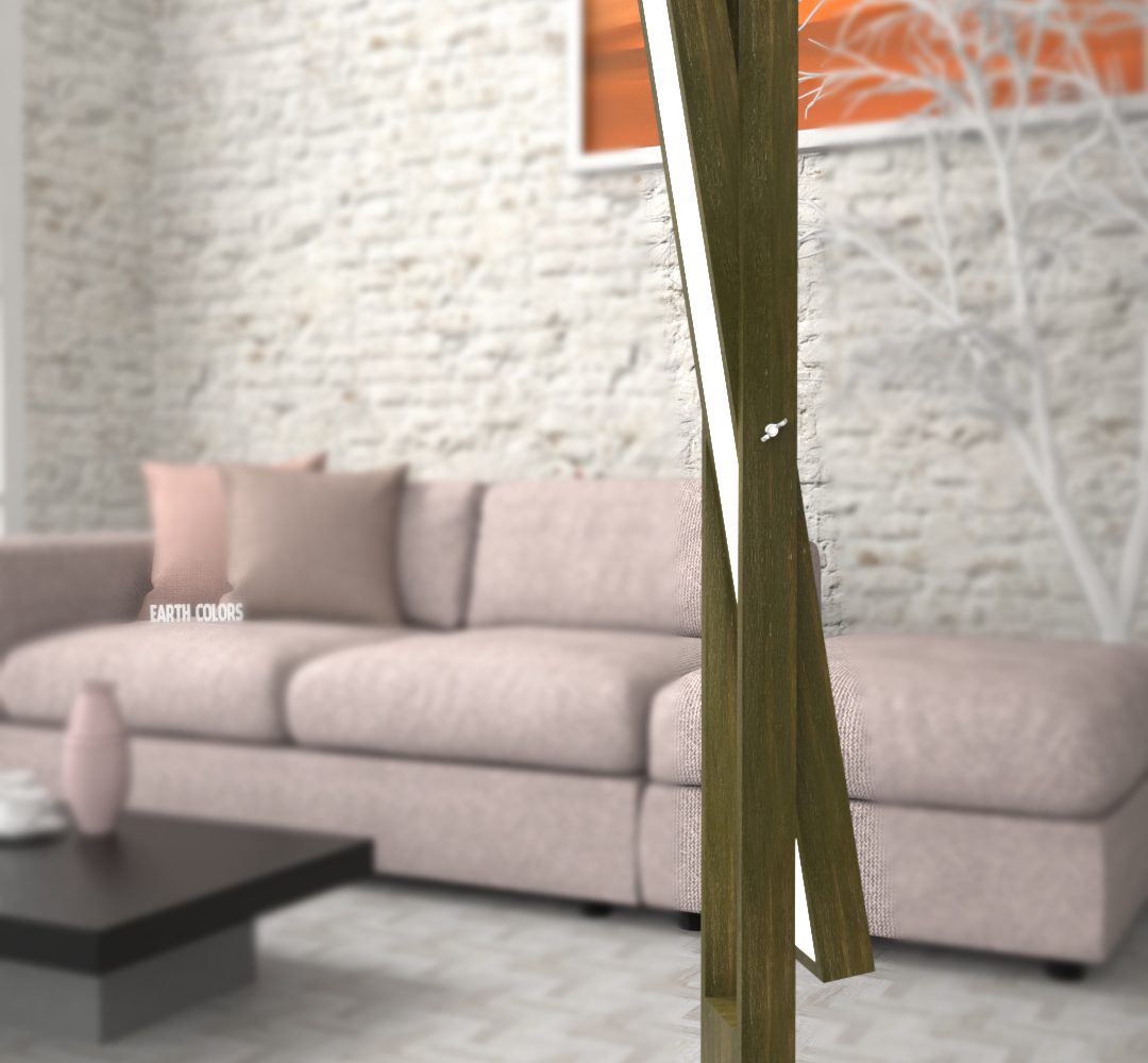 Wood floor lamps