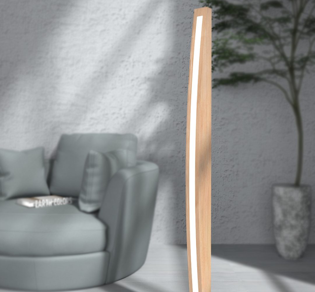 Wood floor lamps