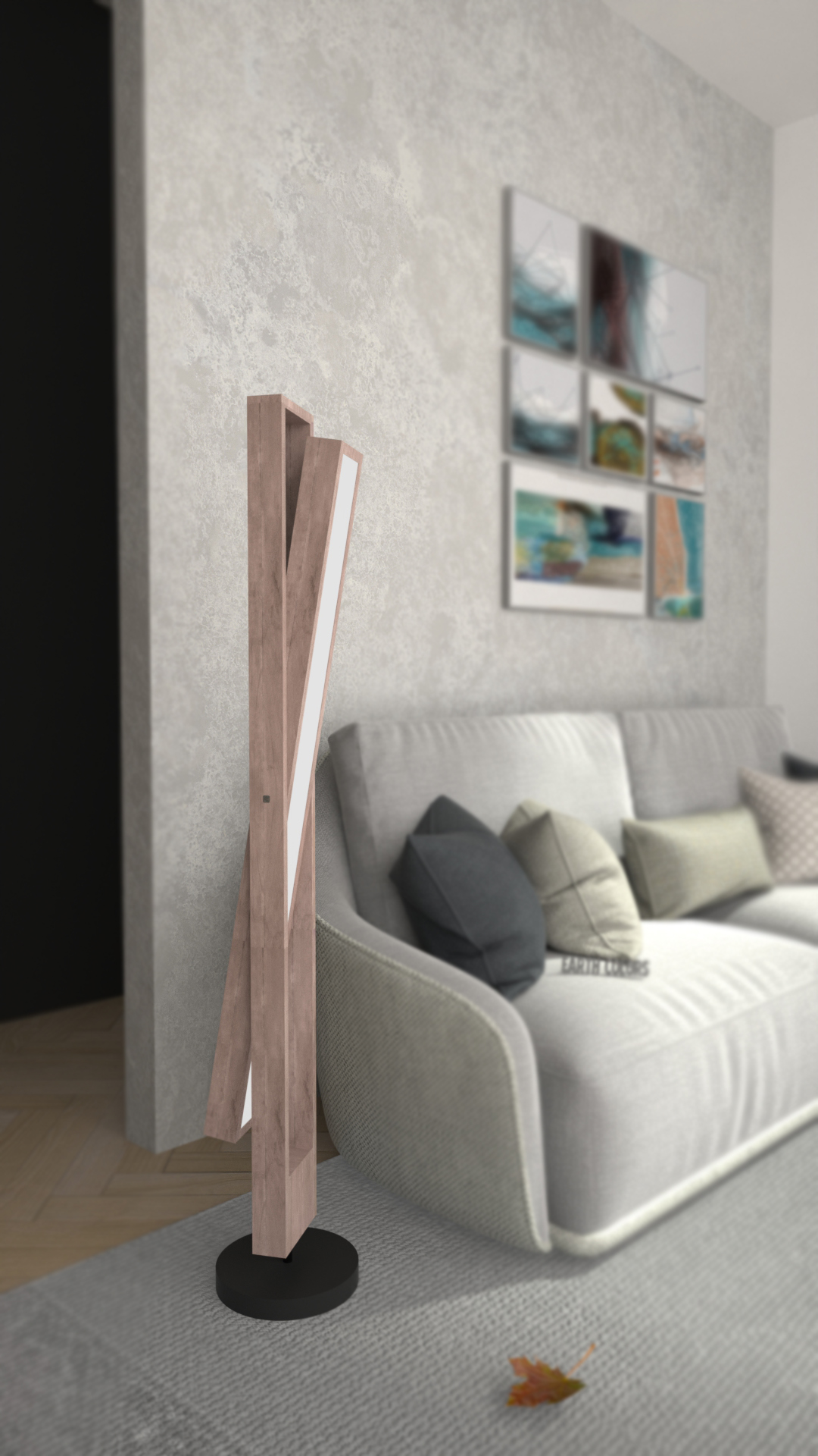 Explore fresh slim curvy wood floor lamps