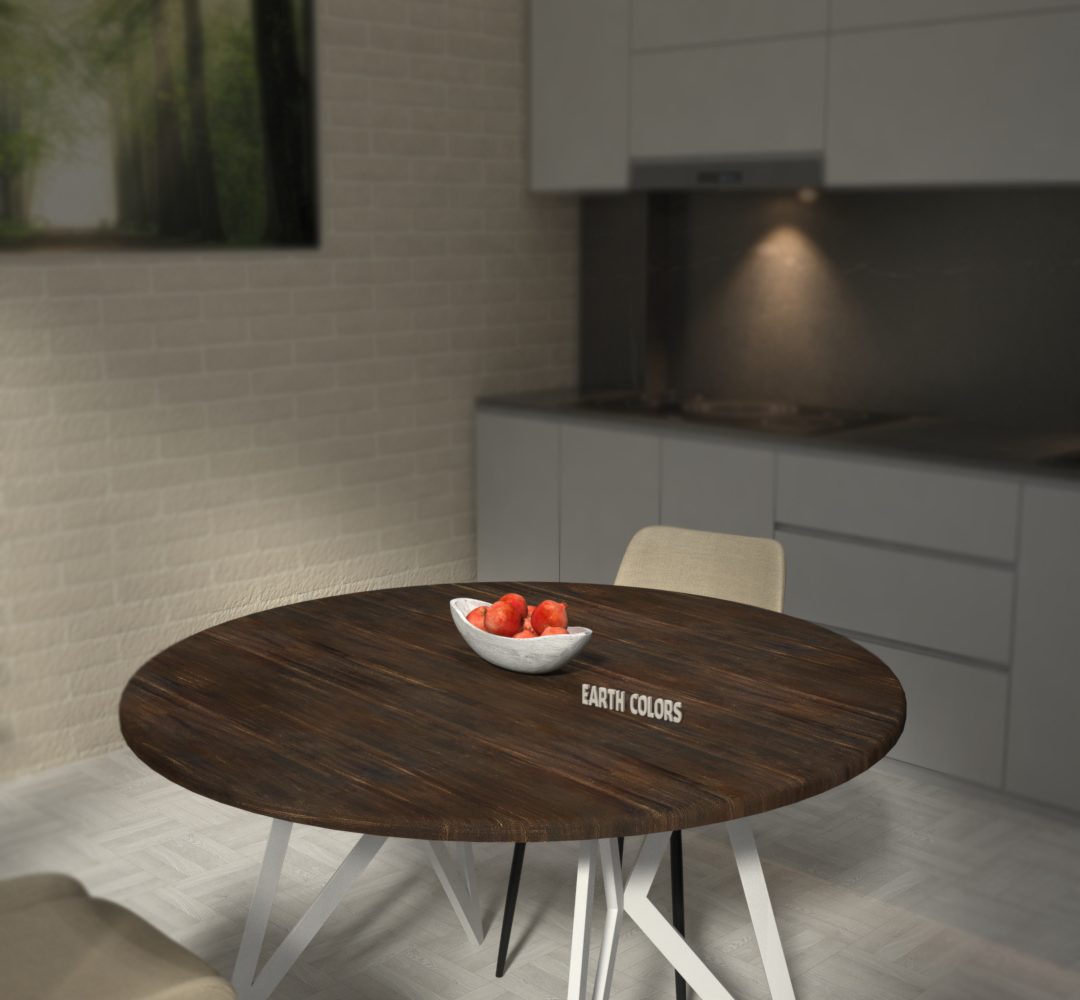 Wood round kitchen tables